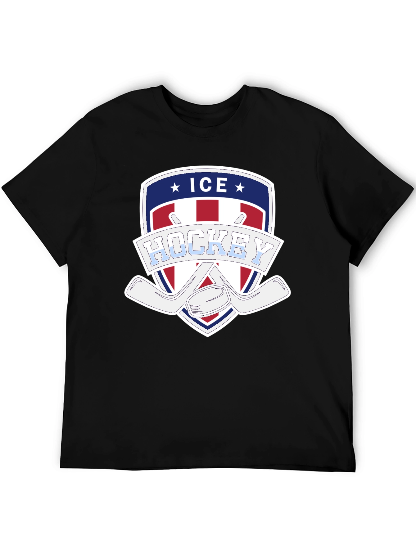 Ice Hockey Patriotic Graphic Tee