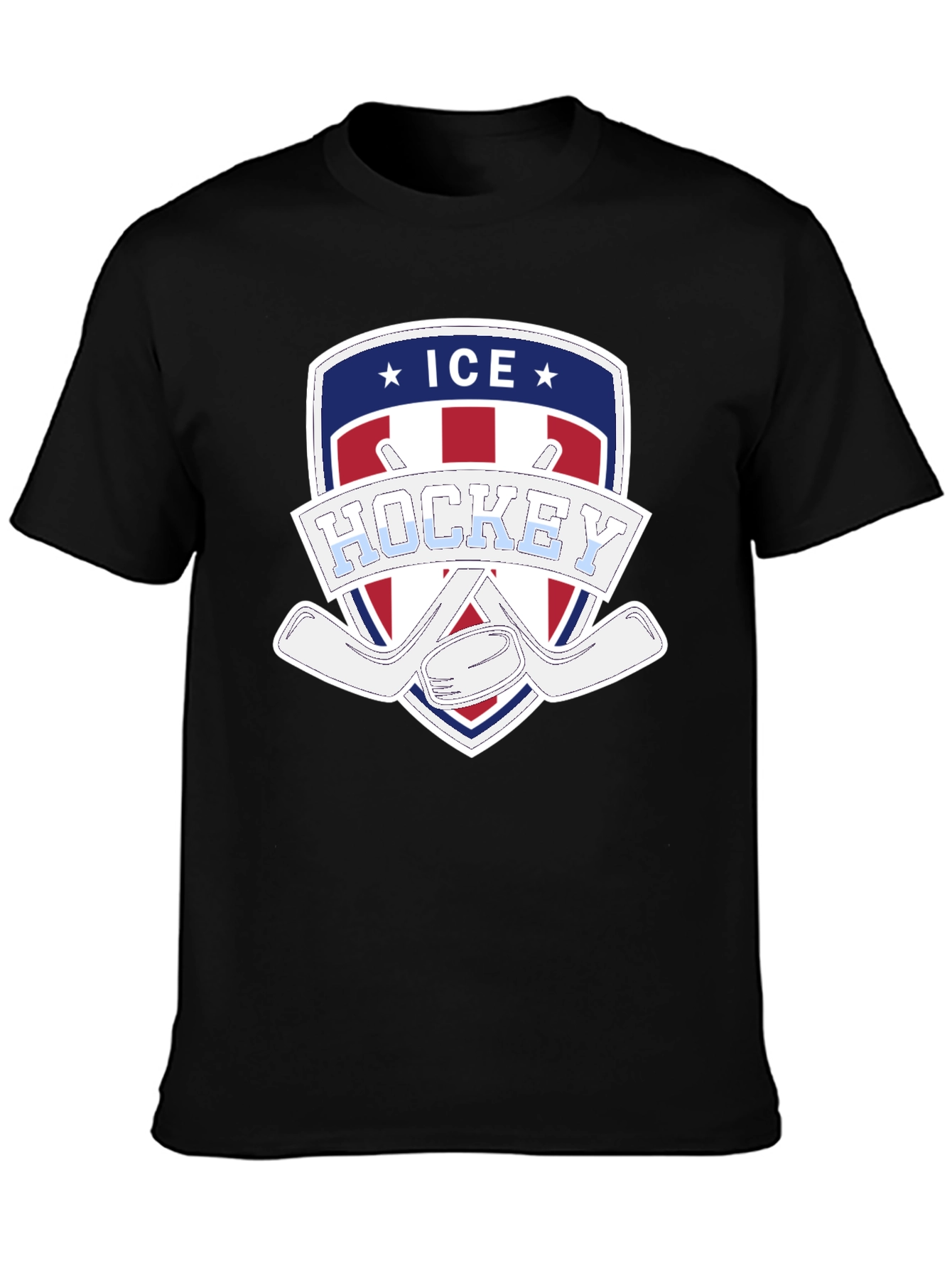 Ice Hockey Patriotic Graphic Tee