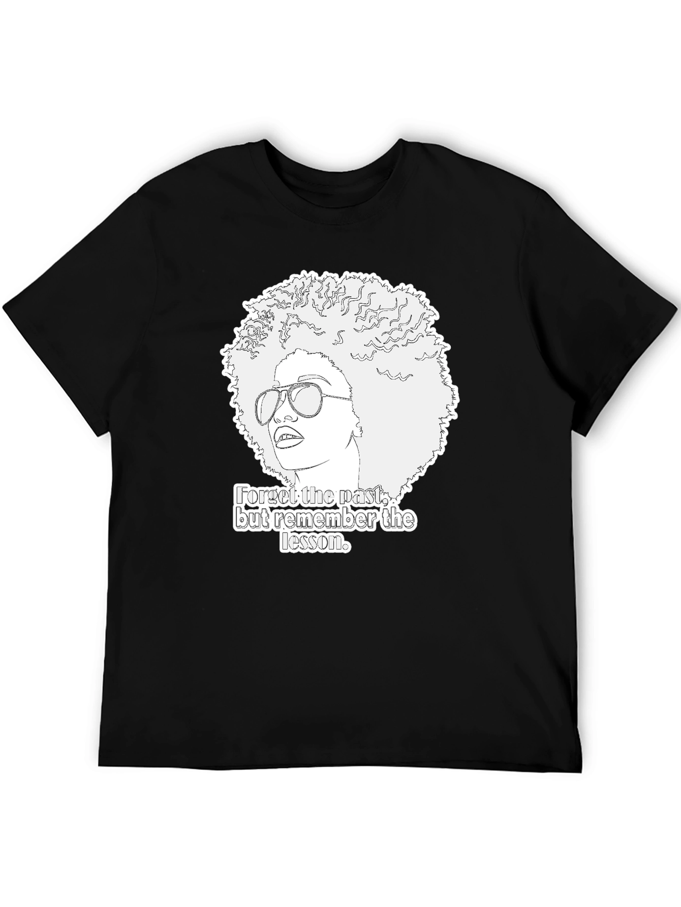 Retro Afro Graphic Tee: Remember the Lesson