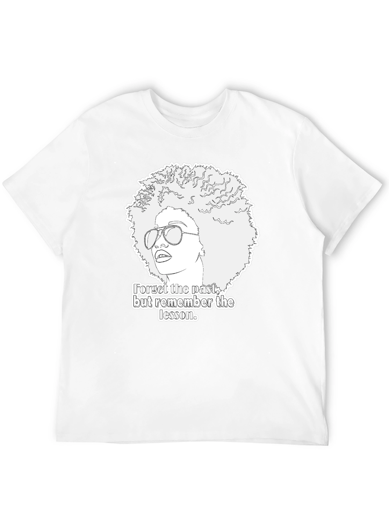 Retro Afro Graphic Tee: Remember the Lesson