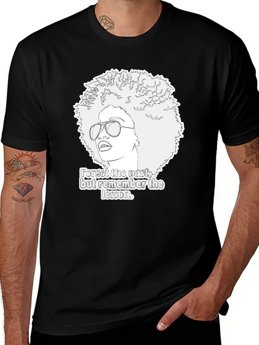 Retro Afro Graphic Tee: Remember the Lesson