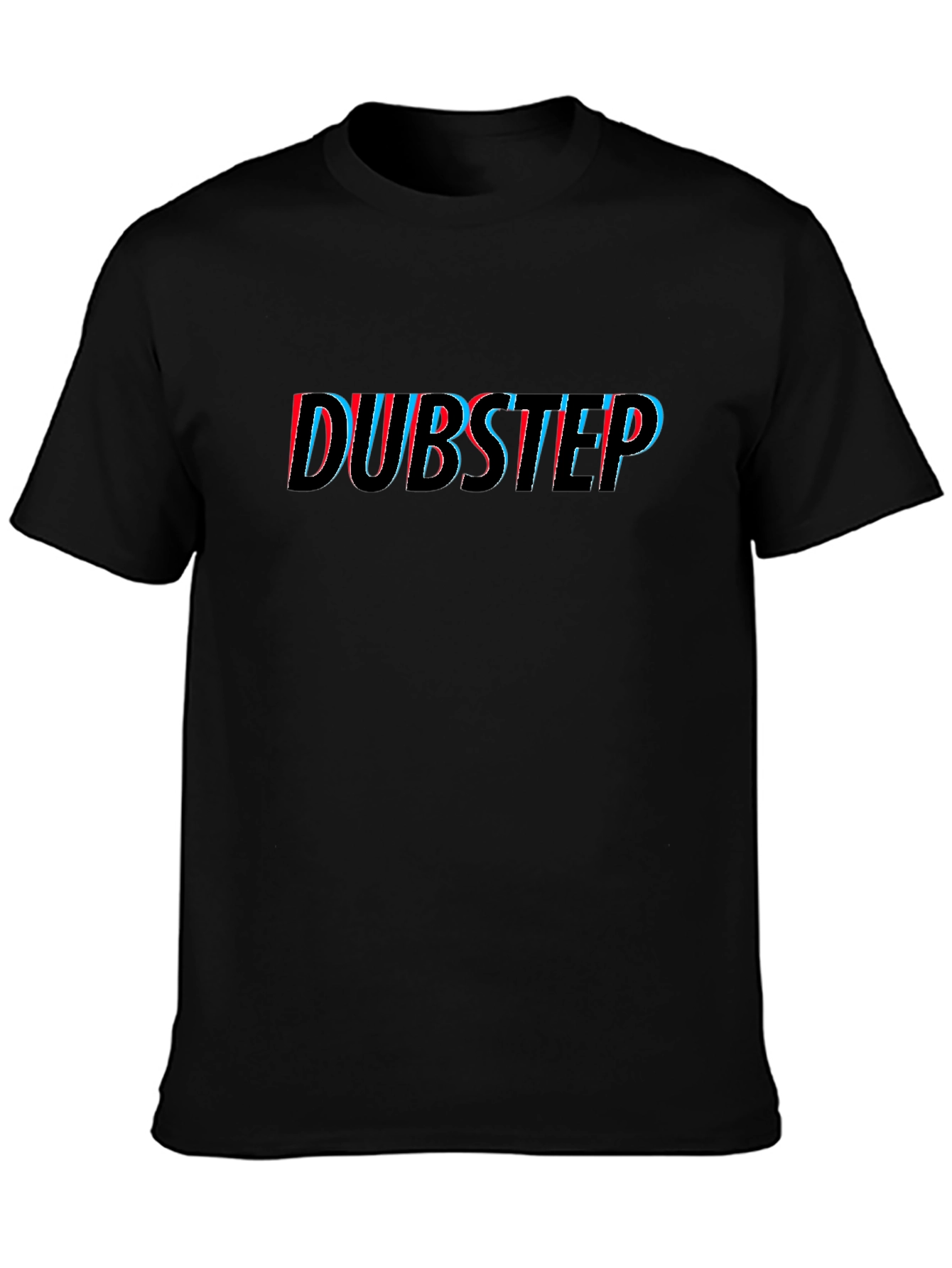 Dubstep Graphic Print Black T-Shirt