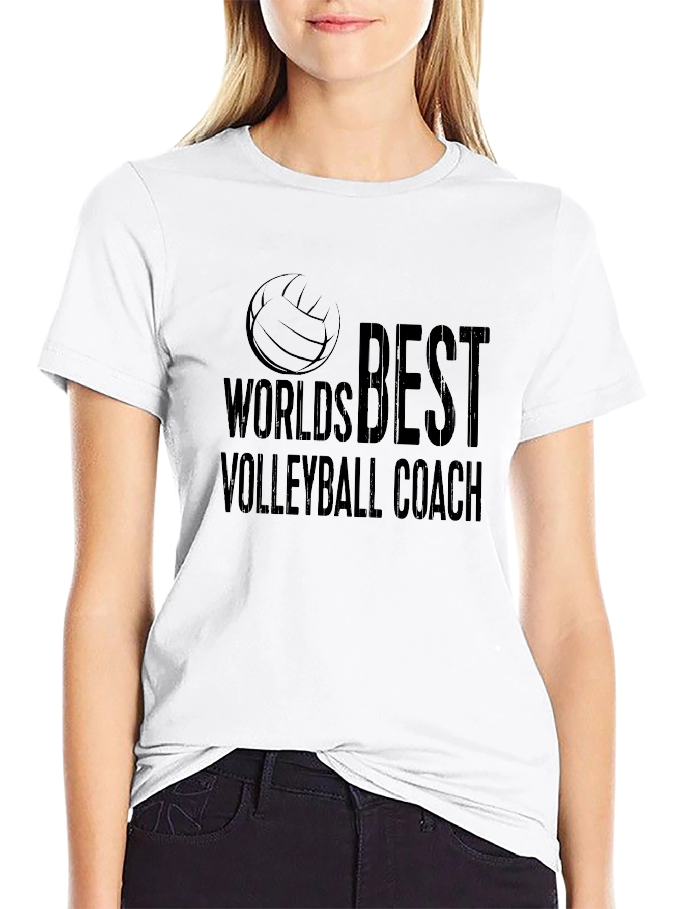 Worlds Best Volleyball Coach Black T-Shirt