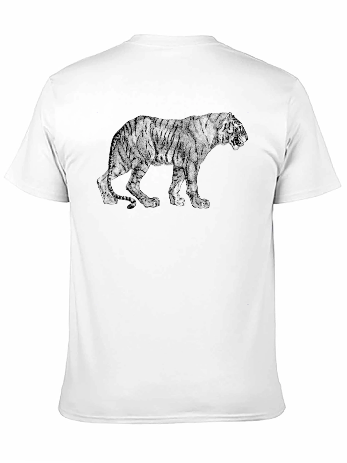 Mens Black Tiger Graphic Tee