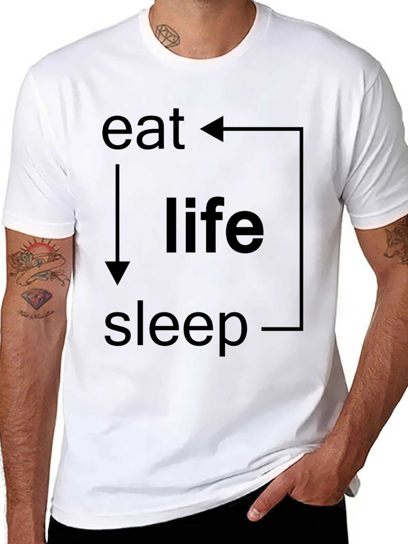 Eat Life Sleep Cycle Graphic T-Shirt