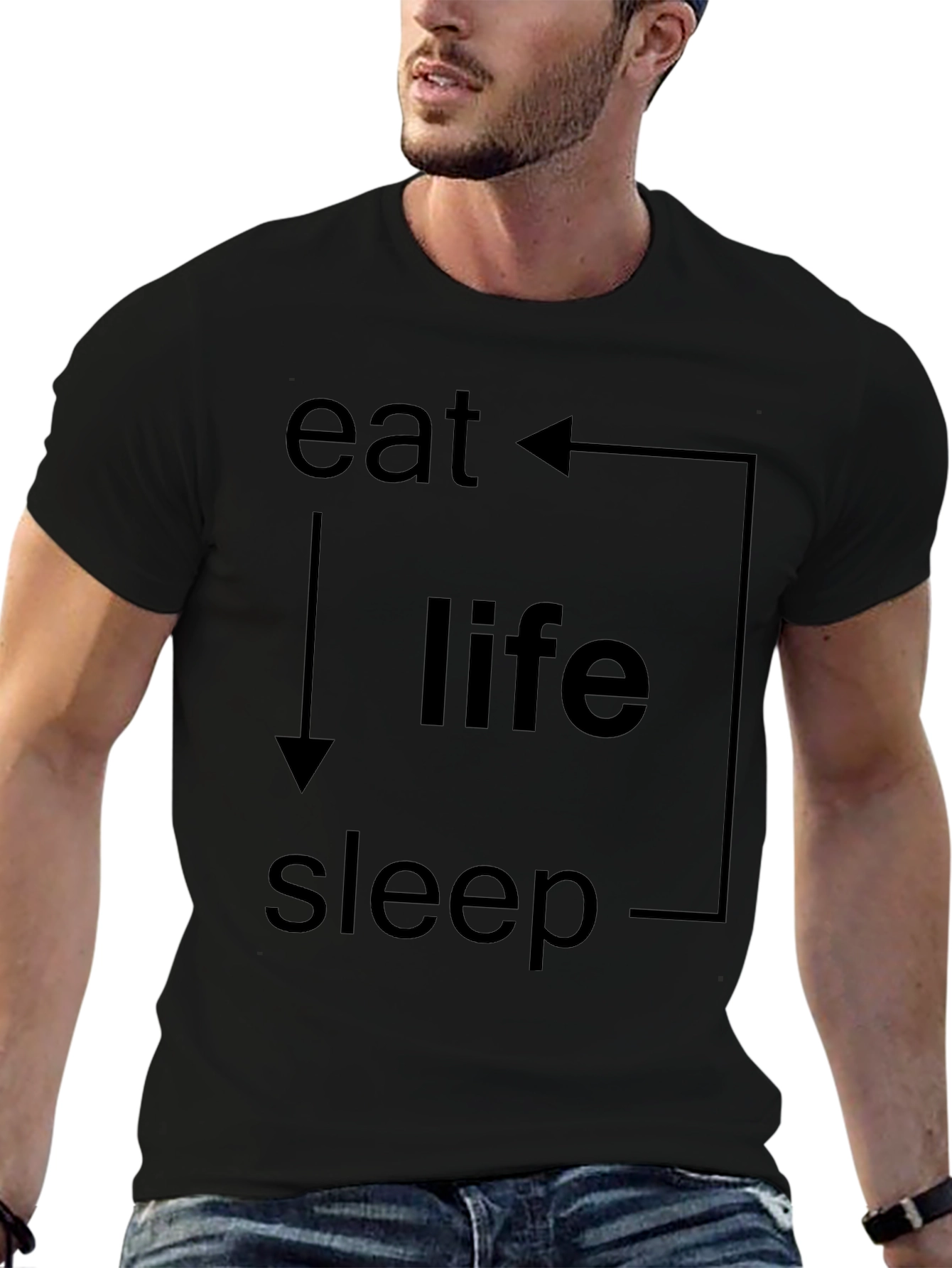 Eat Life Sleep Cycle Graphic T-Shirt