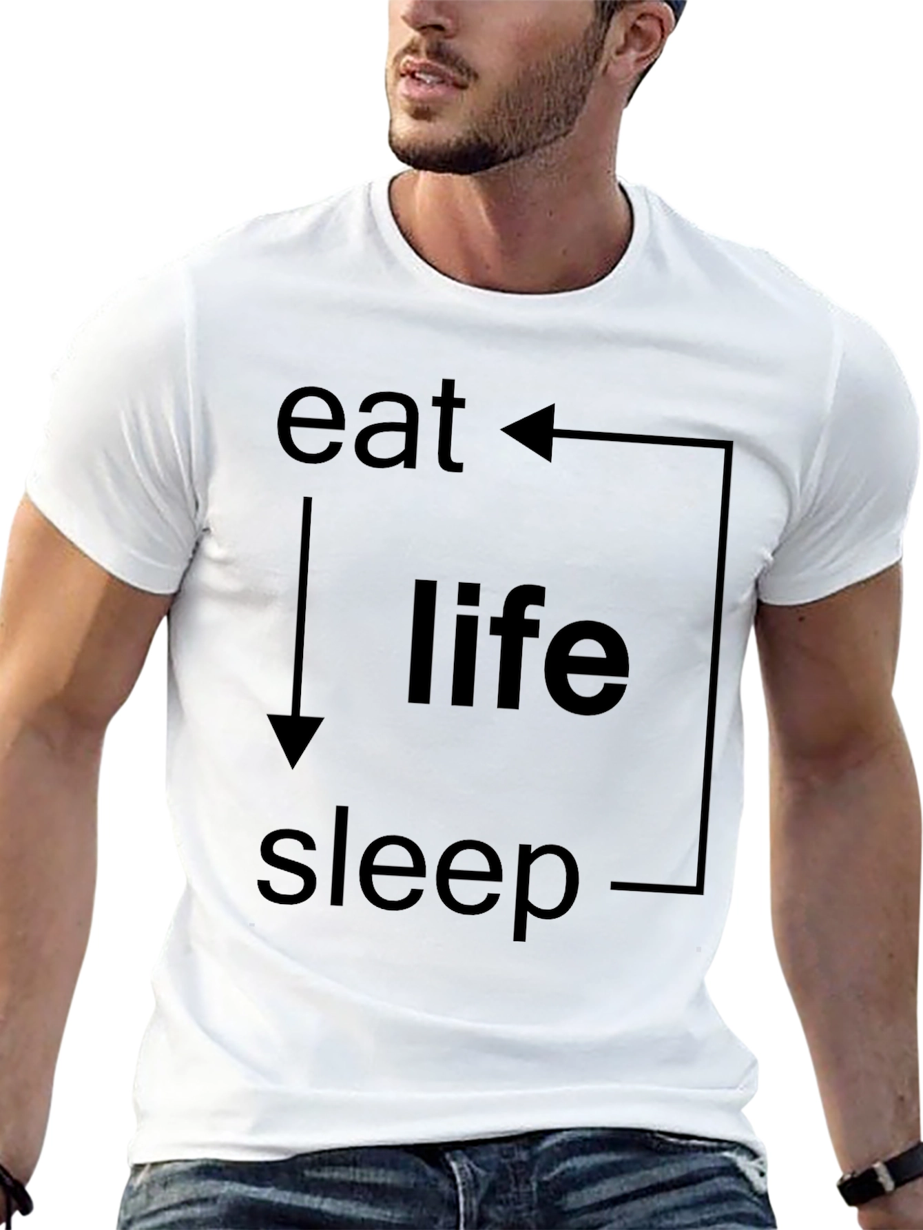 Eat Life Sleep Cycle Graphic T-Shirt
