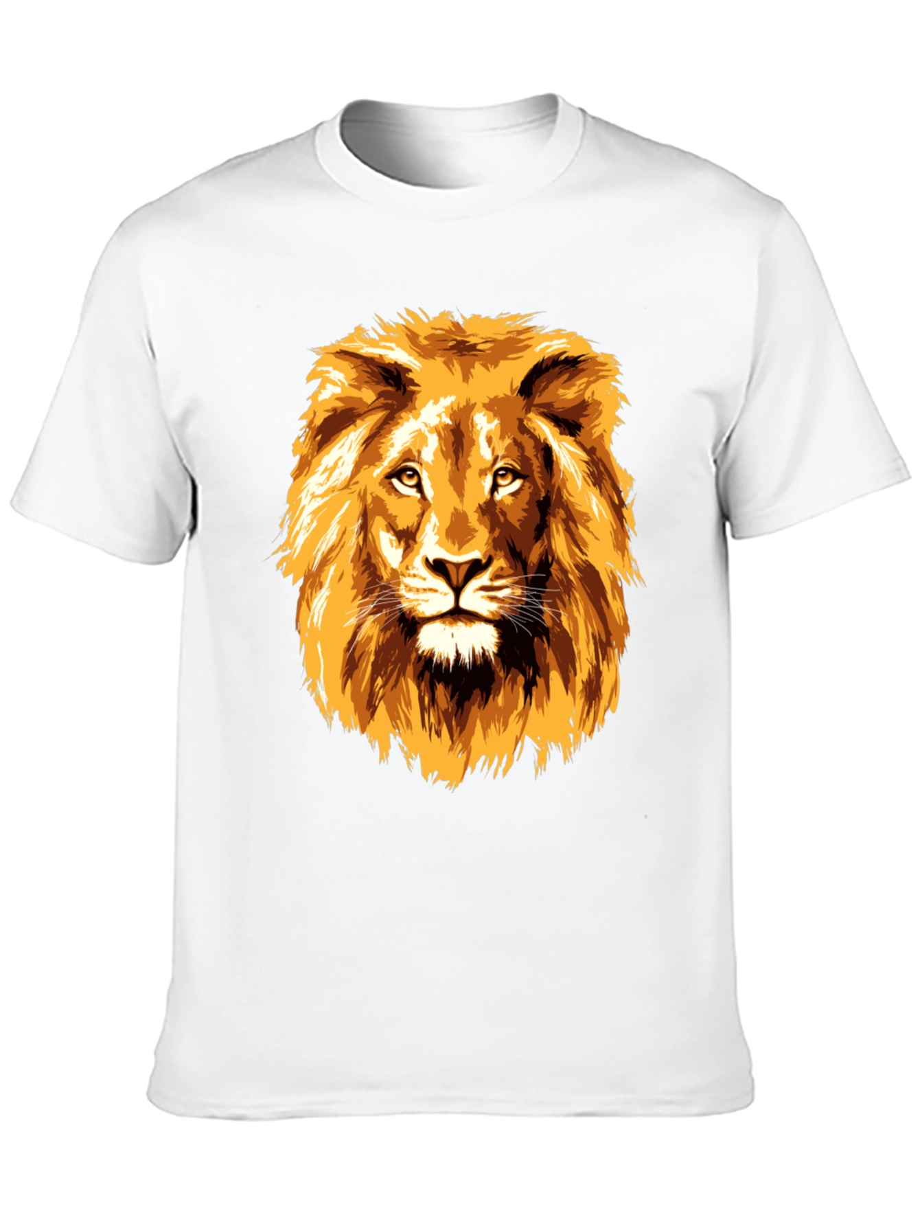 Lion Graphic Print Black T-Shirt