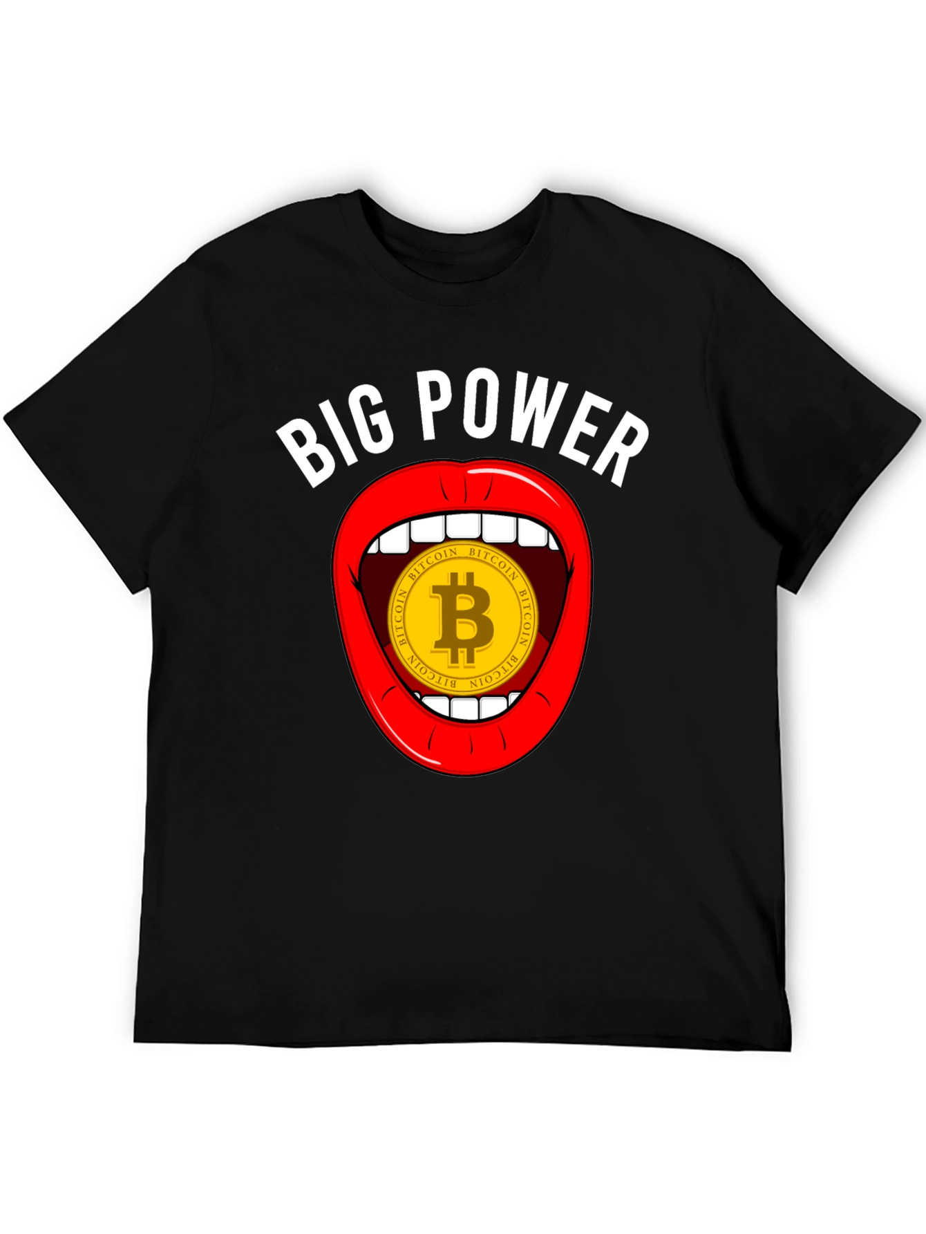 Bitcoin Big Power Graphic T-Shirt