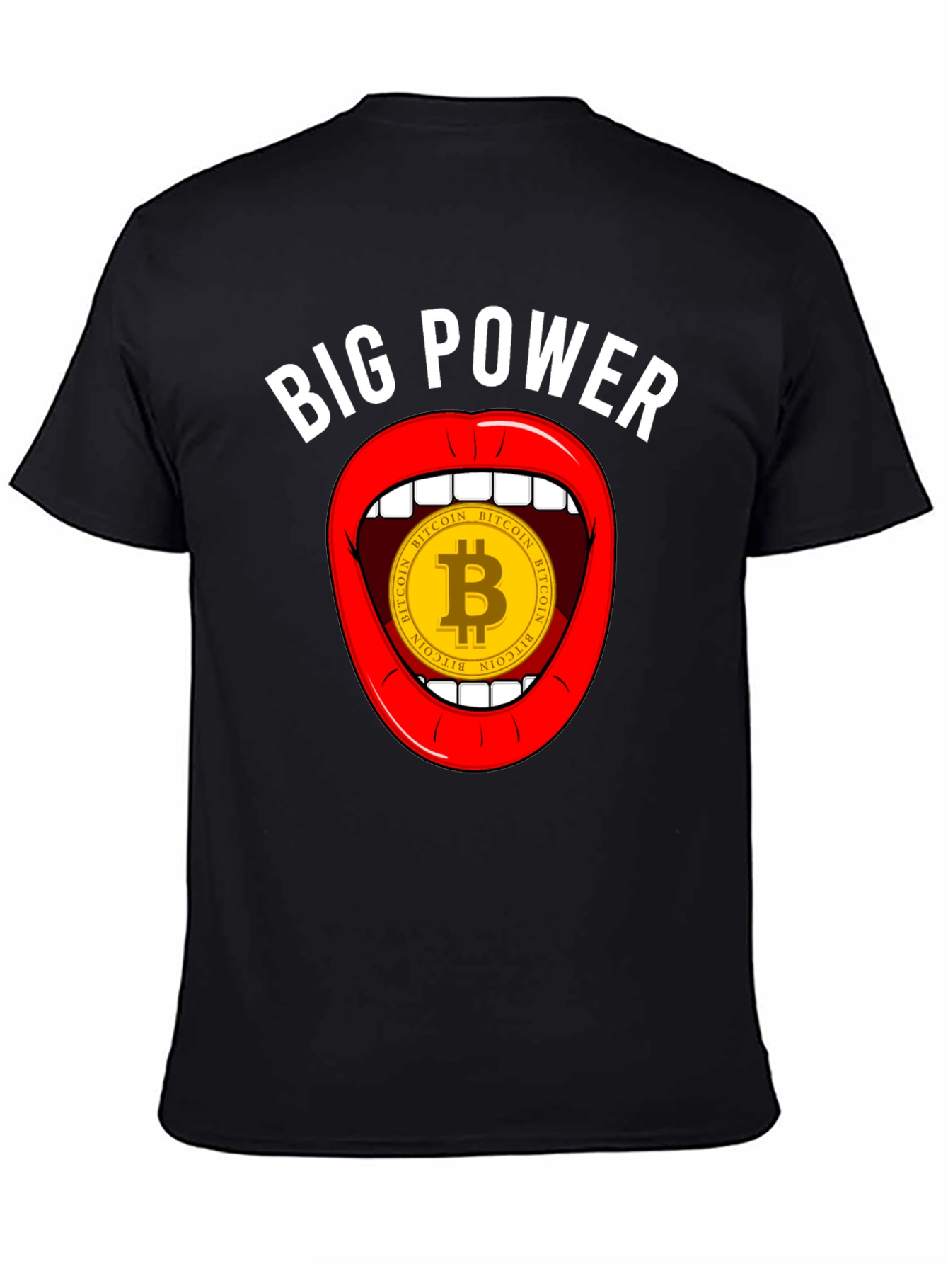 Bitcoin Big Power Graphic T-Shirt