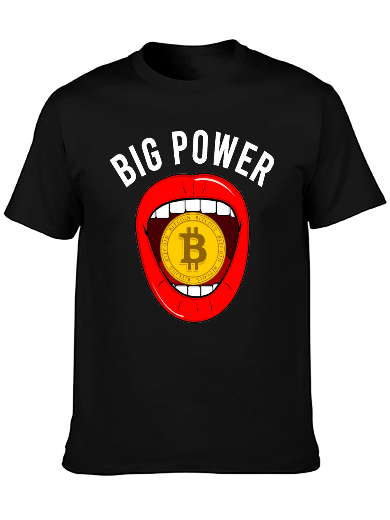 Bitcoin Big Power Graphic T-Shirt