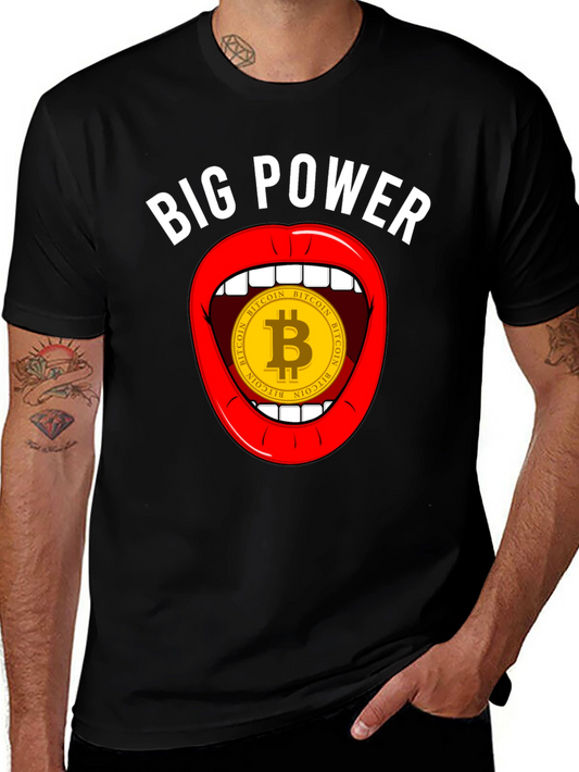 Bitcoin Big Power Graphic T-Shirt