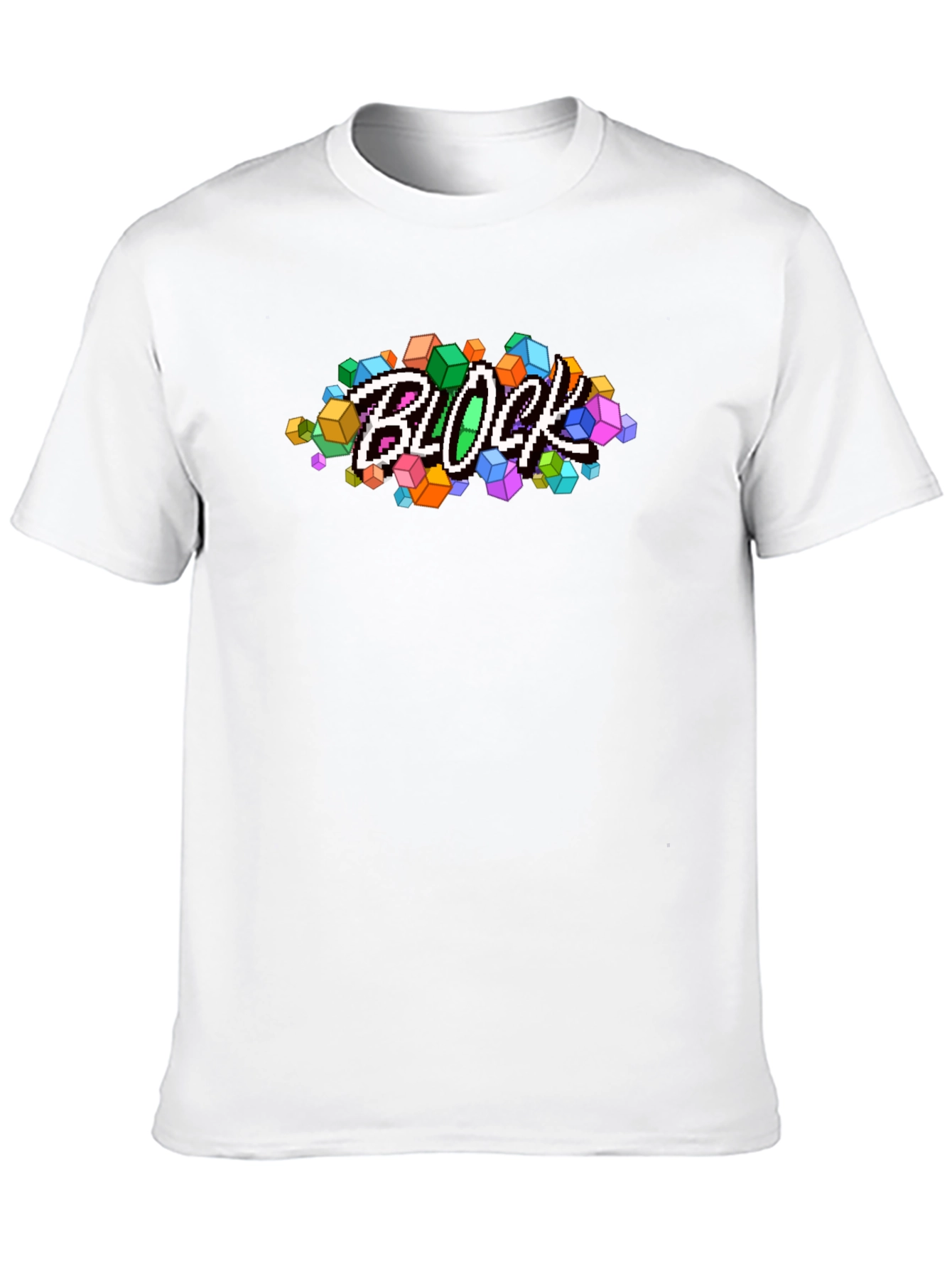 Pixel Block T-Shirt - Retro Gaming Style