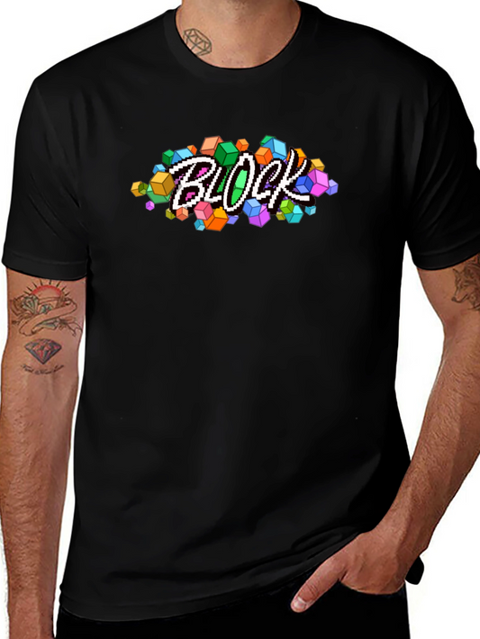 Pixel Block T-Shirt - Retro Gaming Style