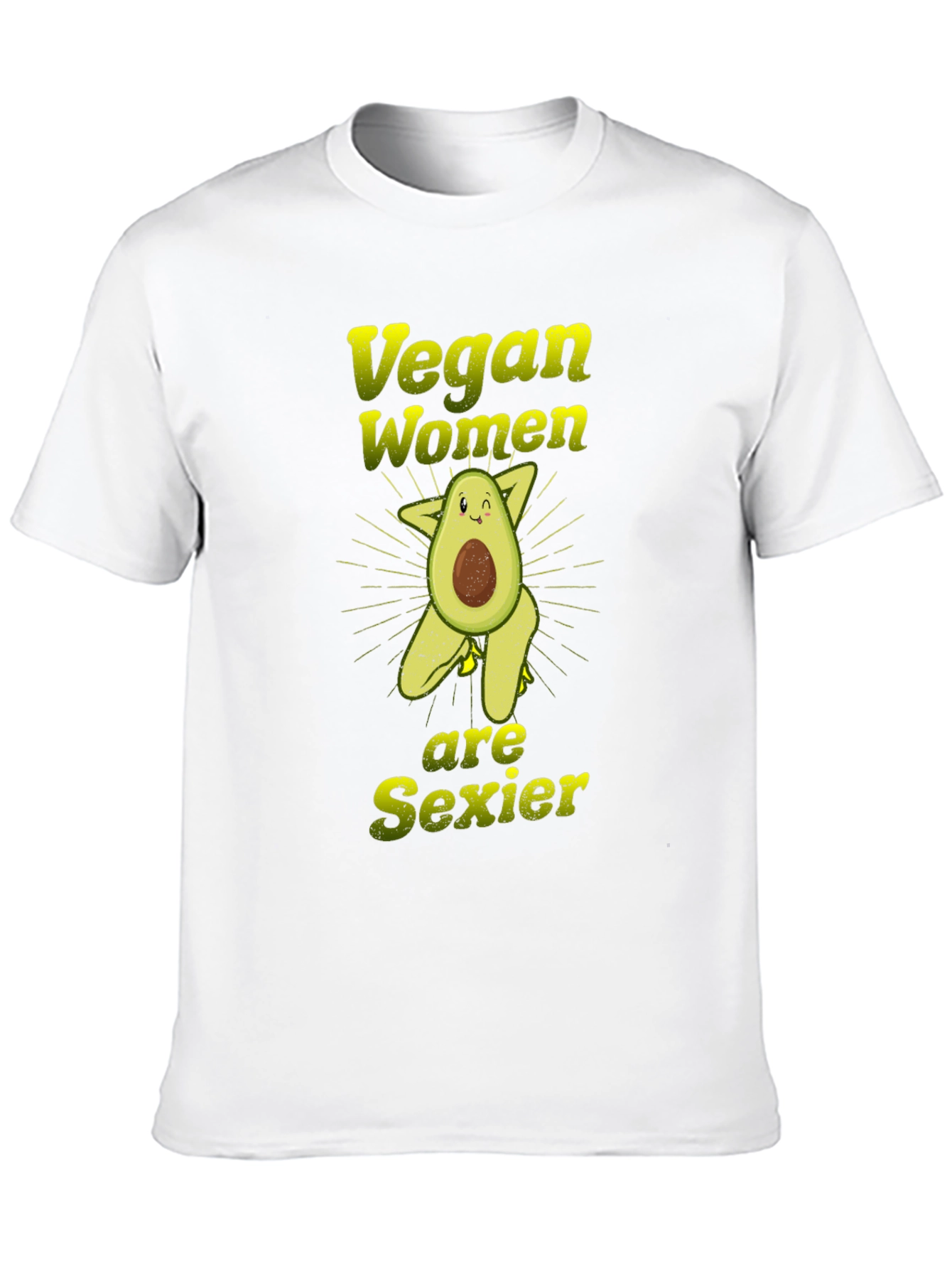 Vegan Women Sexier Avocado Graphic T-Shirt
