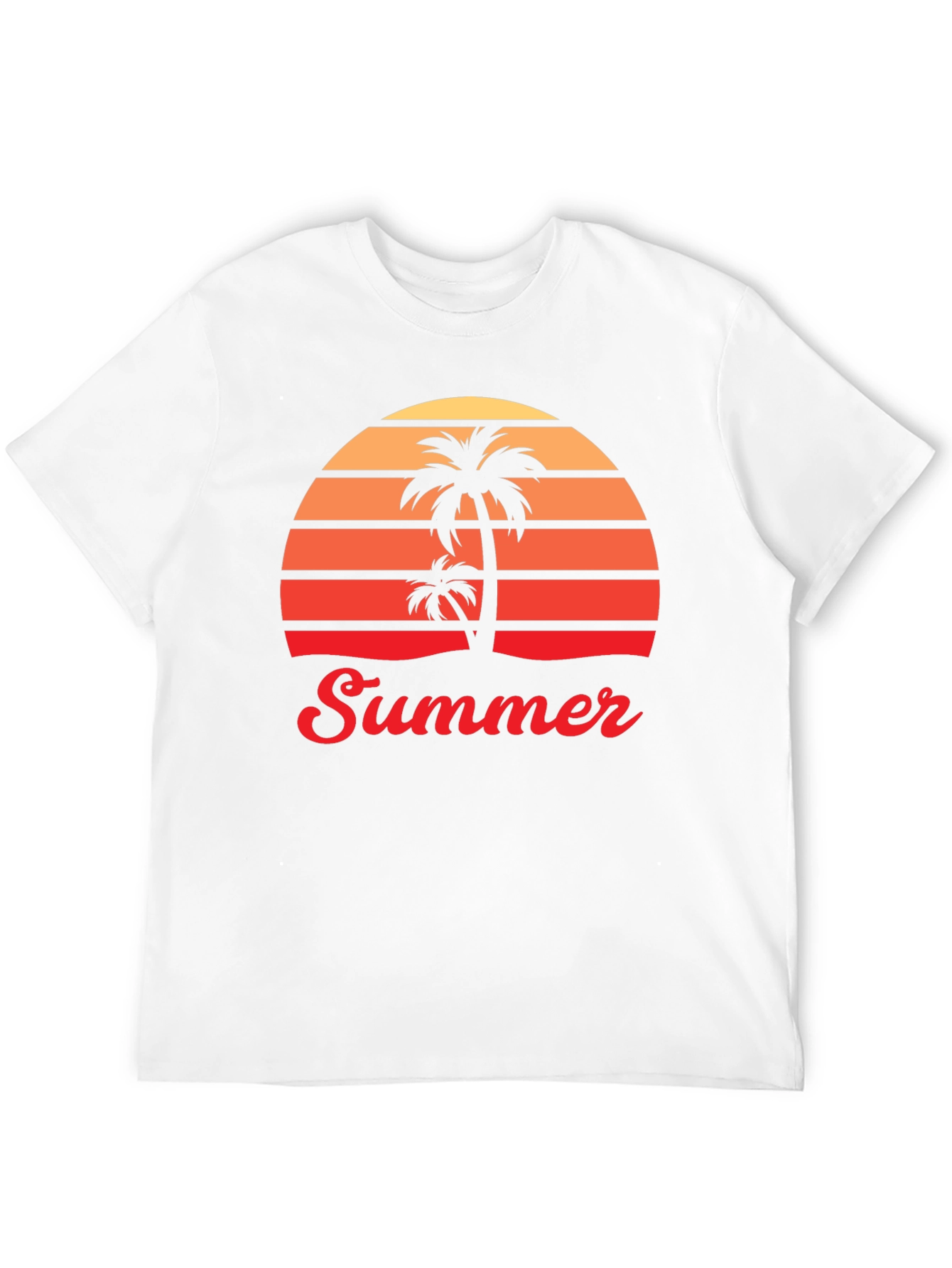 Retro Summer Palm Tree Graphic T-Shirt