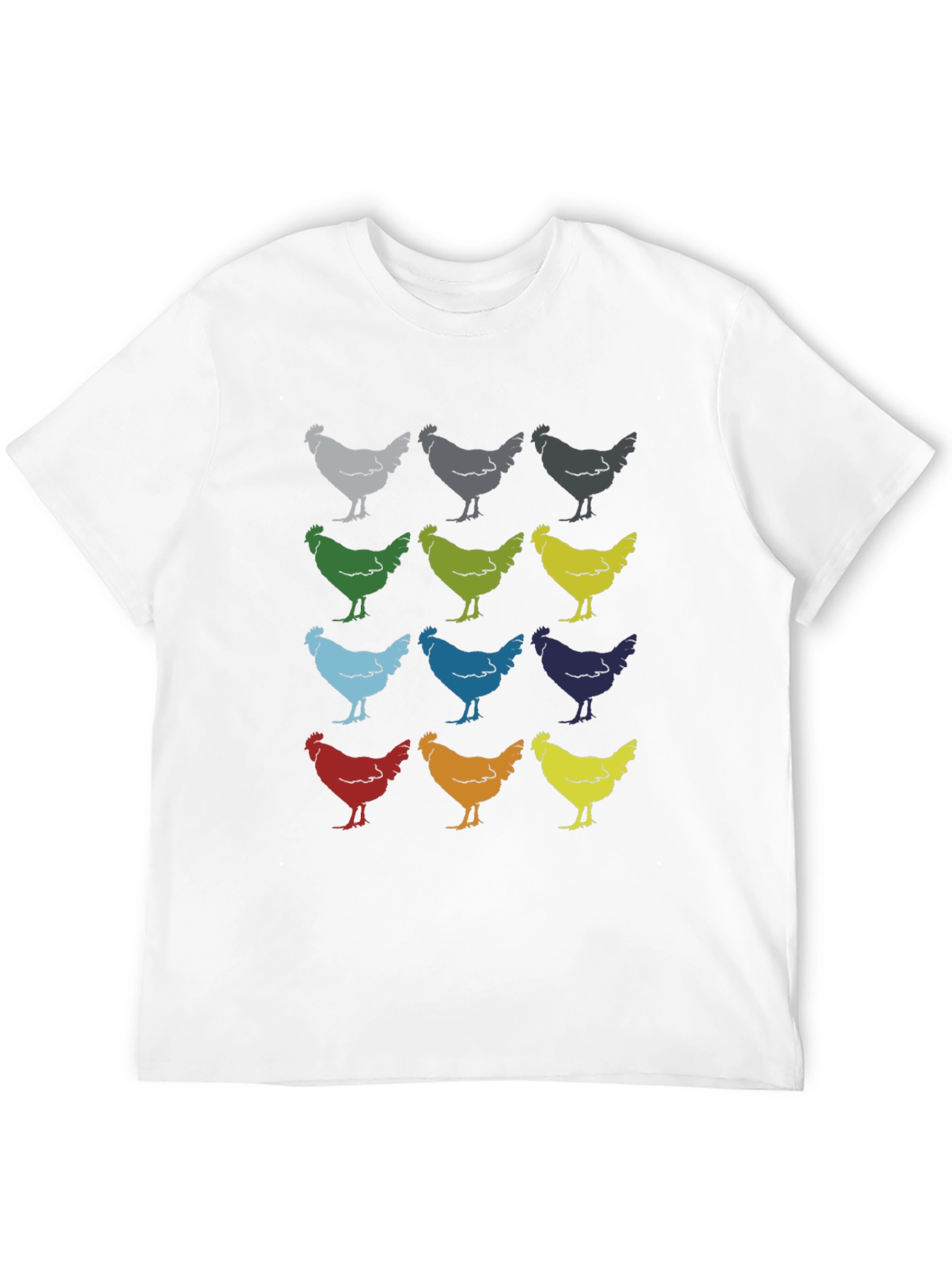 Chicken Print T-Shirt - Quirky Hen Design Tee