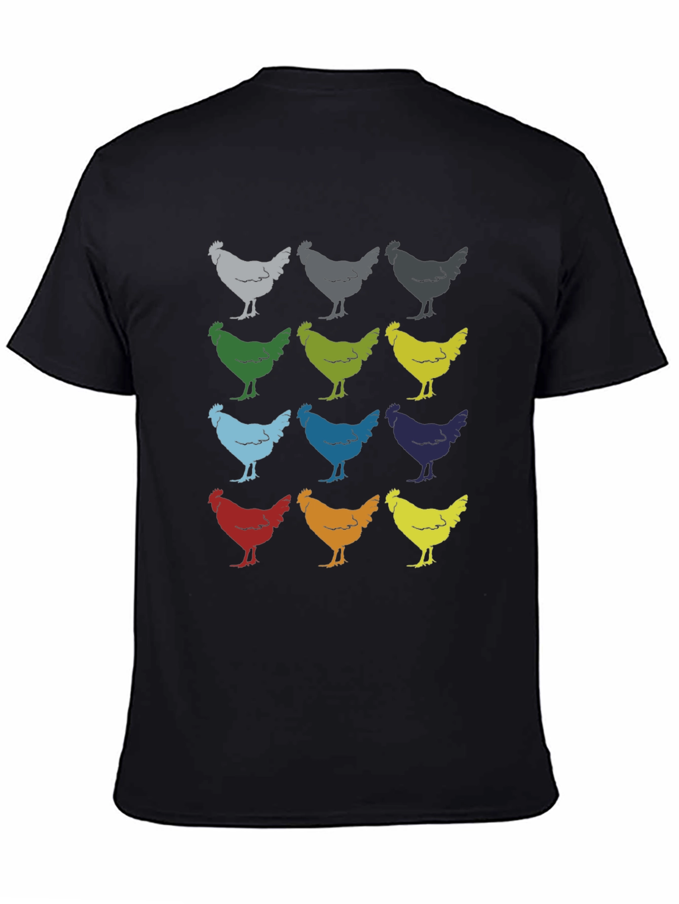 Chicken Print T-Shirt - Quirky Hen Design Tee