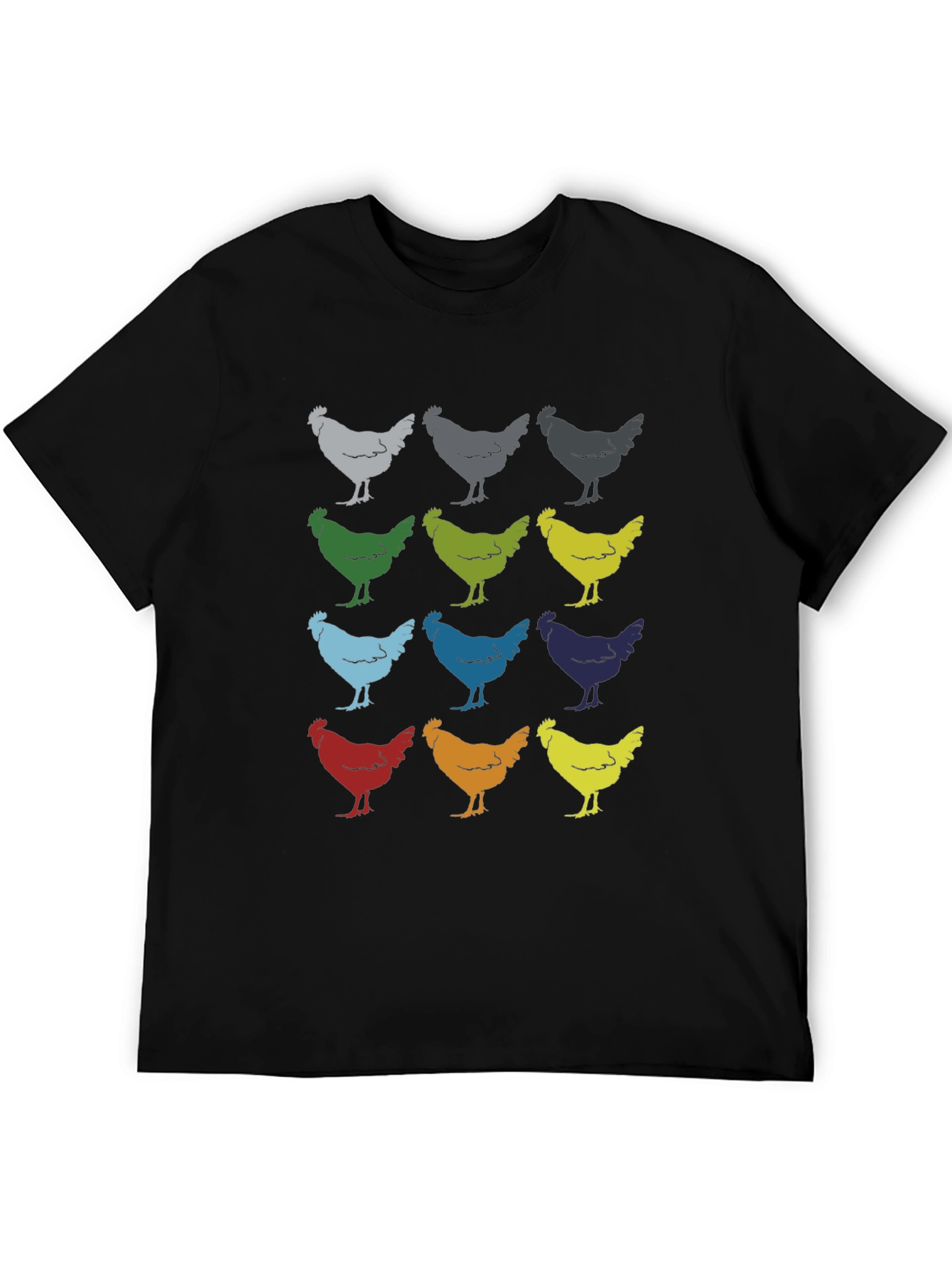 Chicken Print T-Shirt - Quirky Hen Design Tee