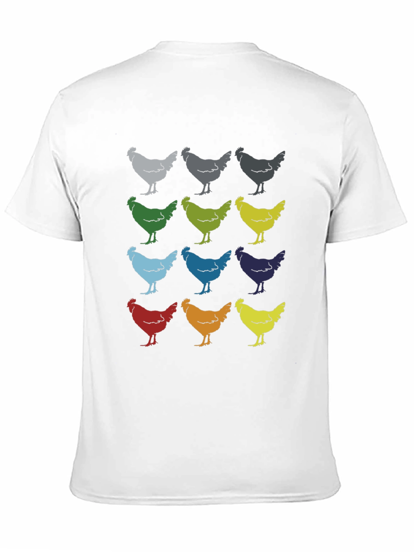 Chicken Print T-Shirt - Quirky Hen Design Tee