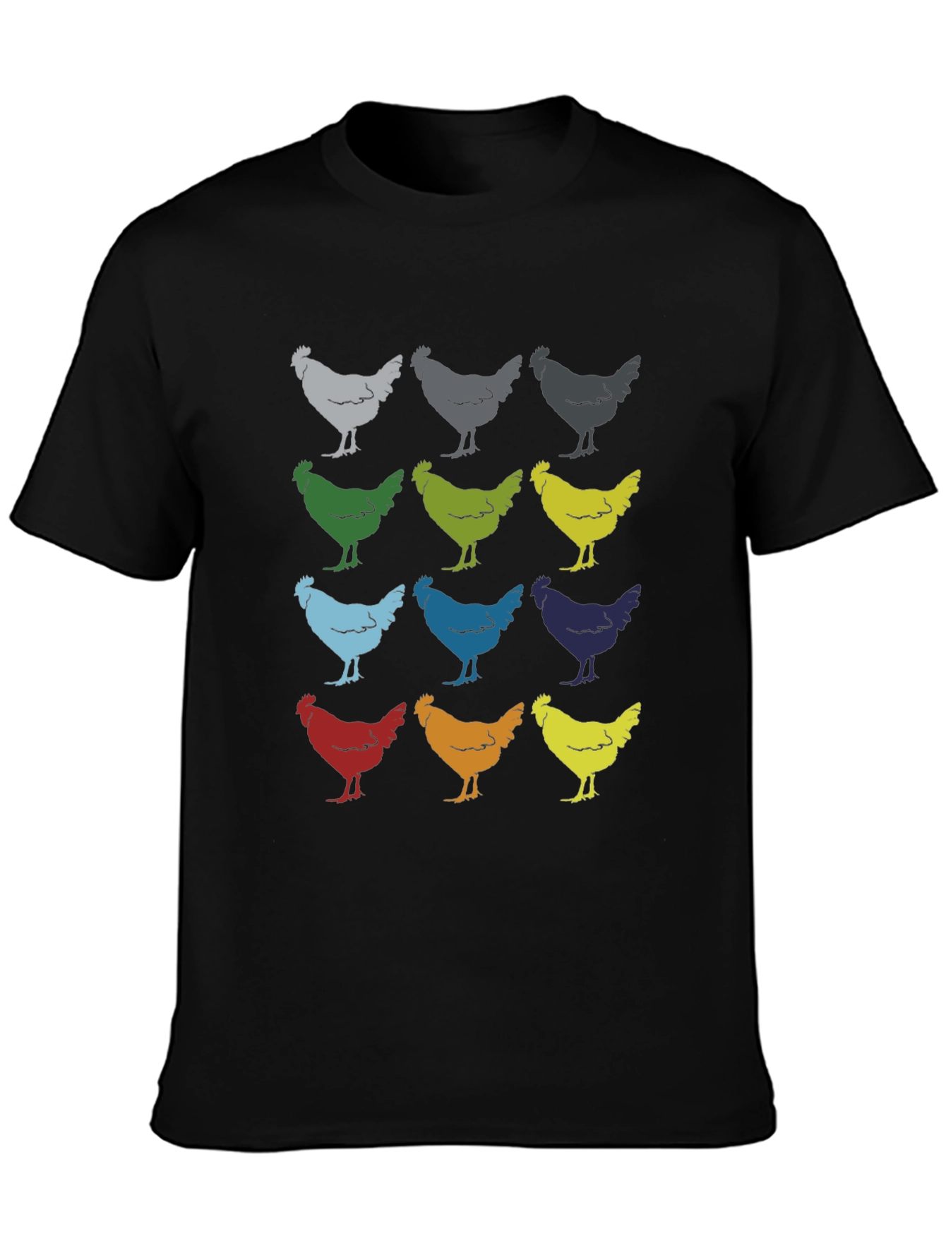 Chicken Print T-Shirt - Quirky Hen Design Tee