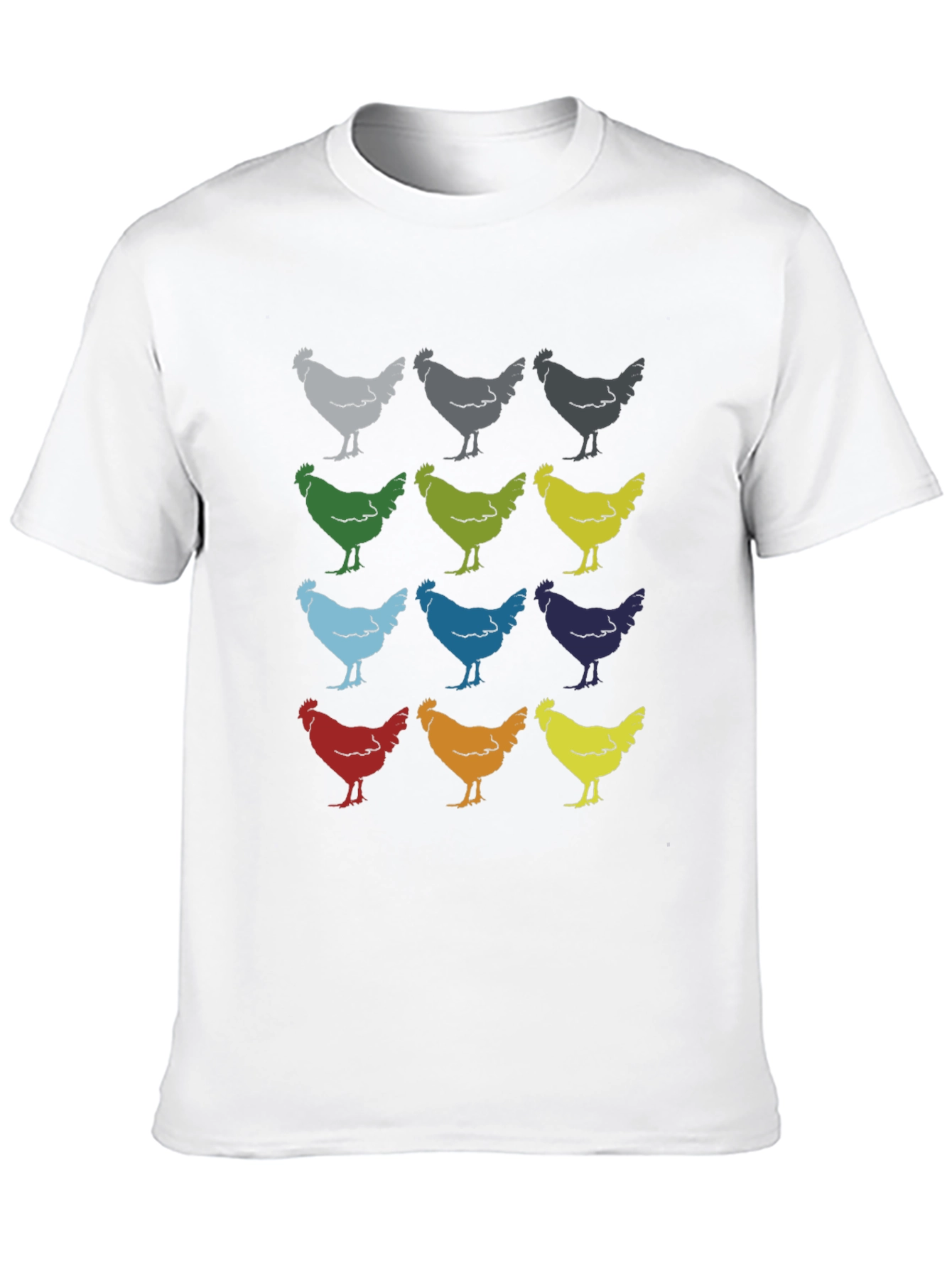 Chicken Print T-Shirt - Quirky Hen Design Tee