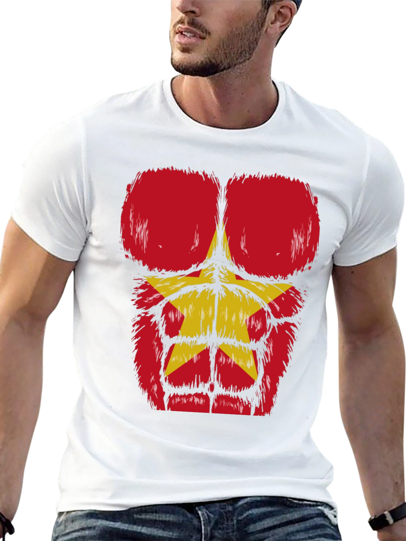 Funny Bodybuilder T-Shirt with Furry Muscle Design