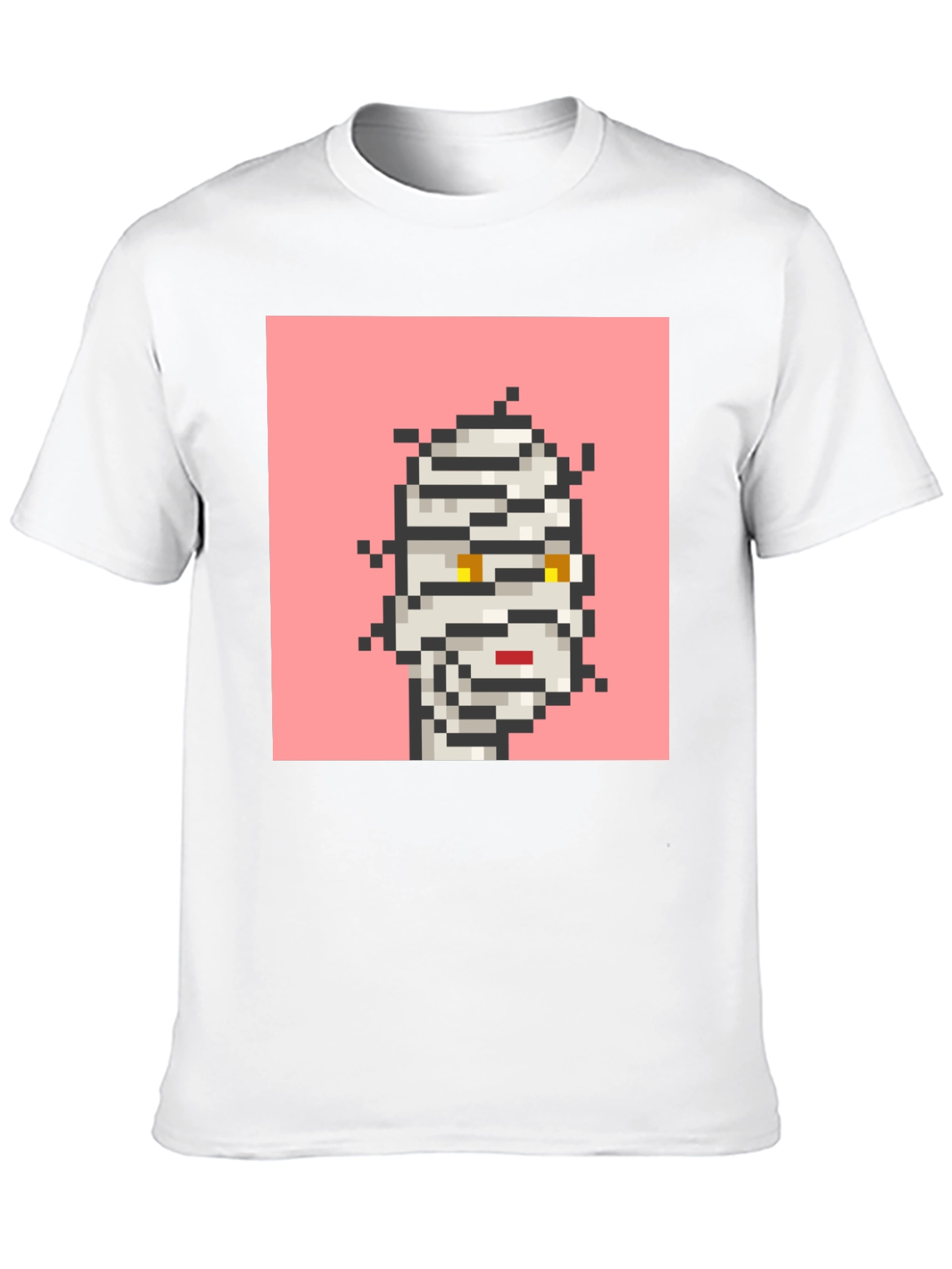 Pixelated Mummy Graphic Black T-Shirt
