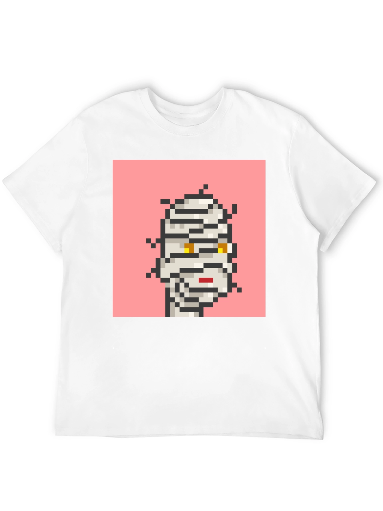 Pixelated Mummy Graphic Black T-Shirt