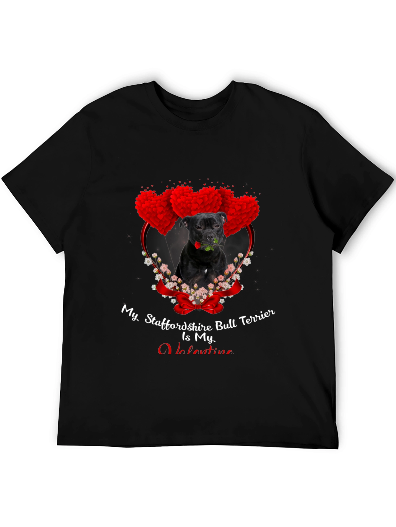 Staffordshire Bull Terrier Valentine T-Shirt