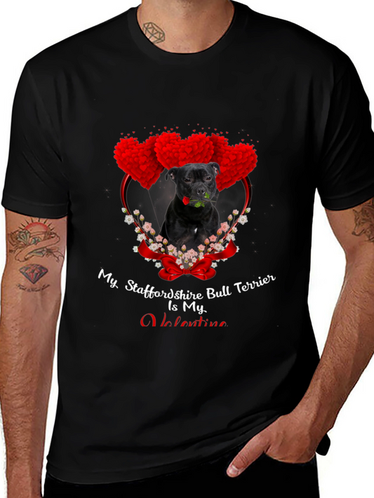 Staffordshire Bull Terrier Valentine T-Shirt