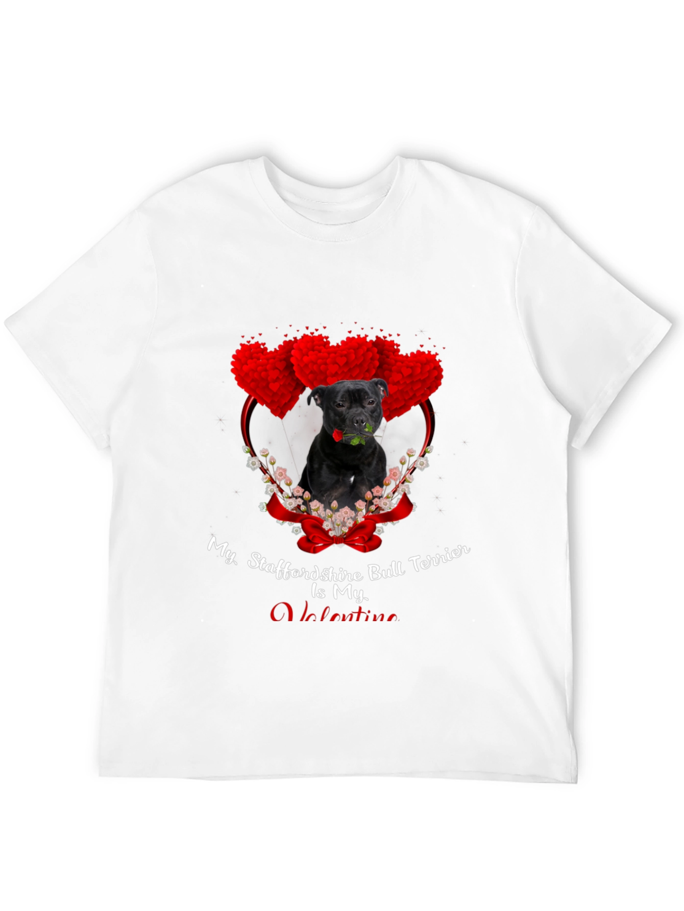 Staffordshire Bull Terrier Valentine T-Shirt