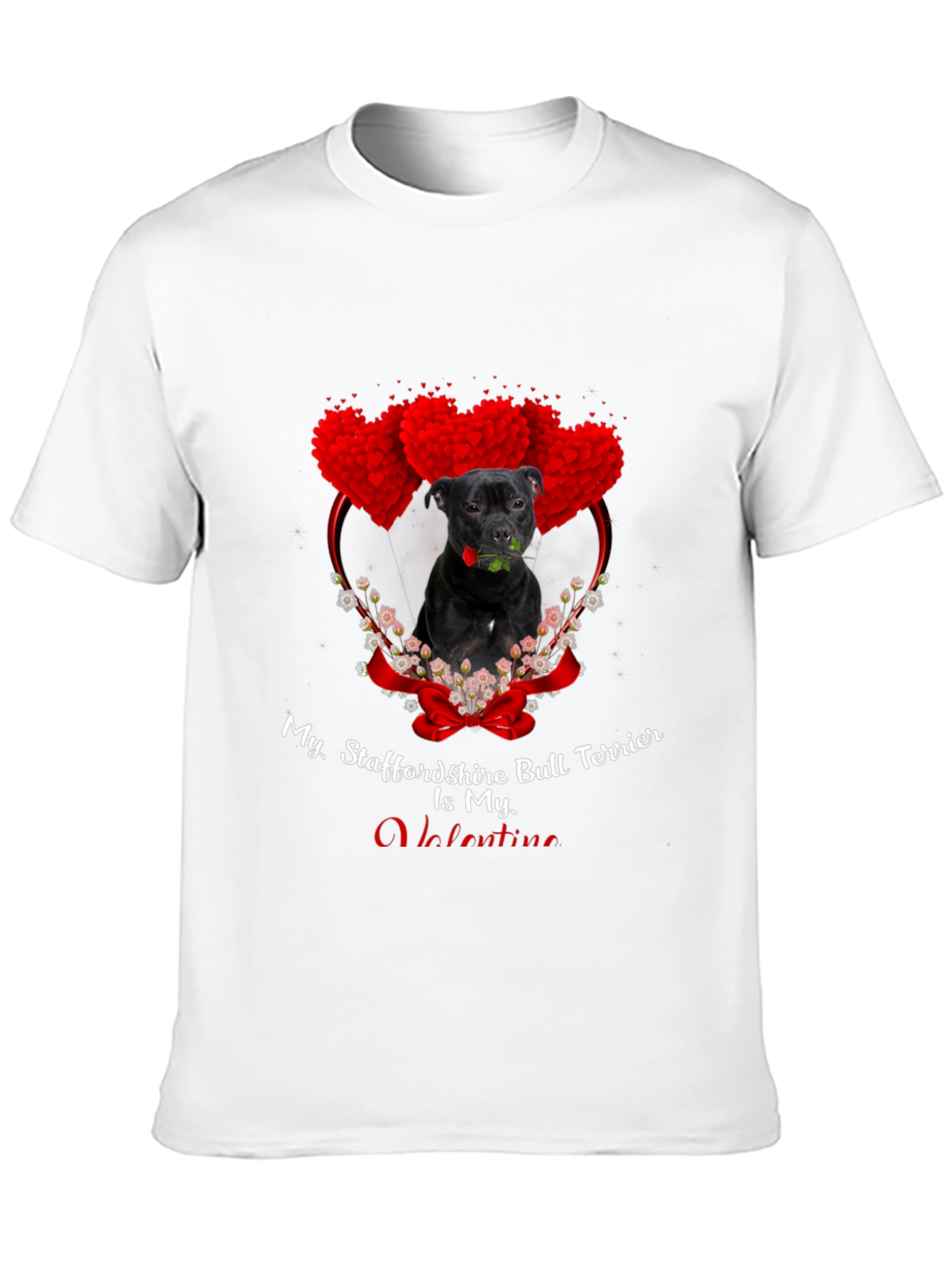 Staffordshire Bull Terrier Valentine T-Shirt