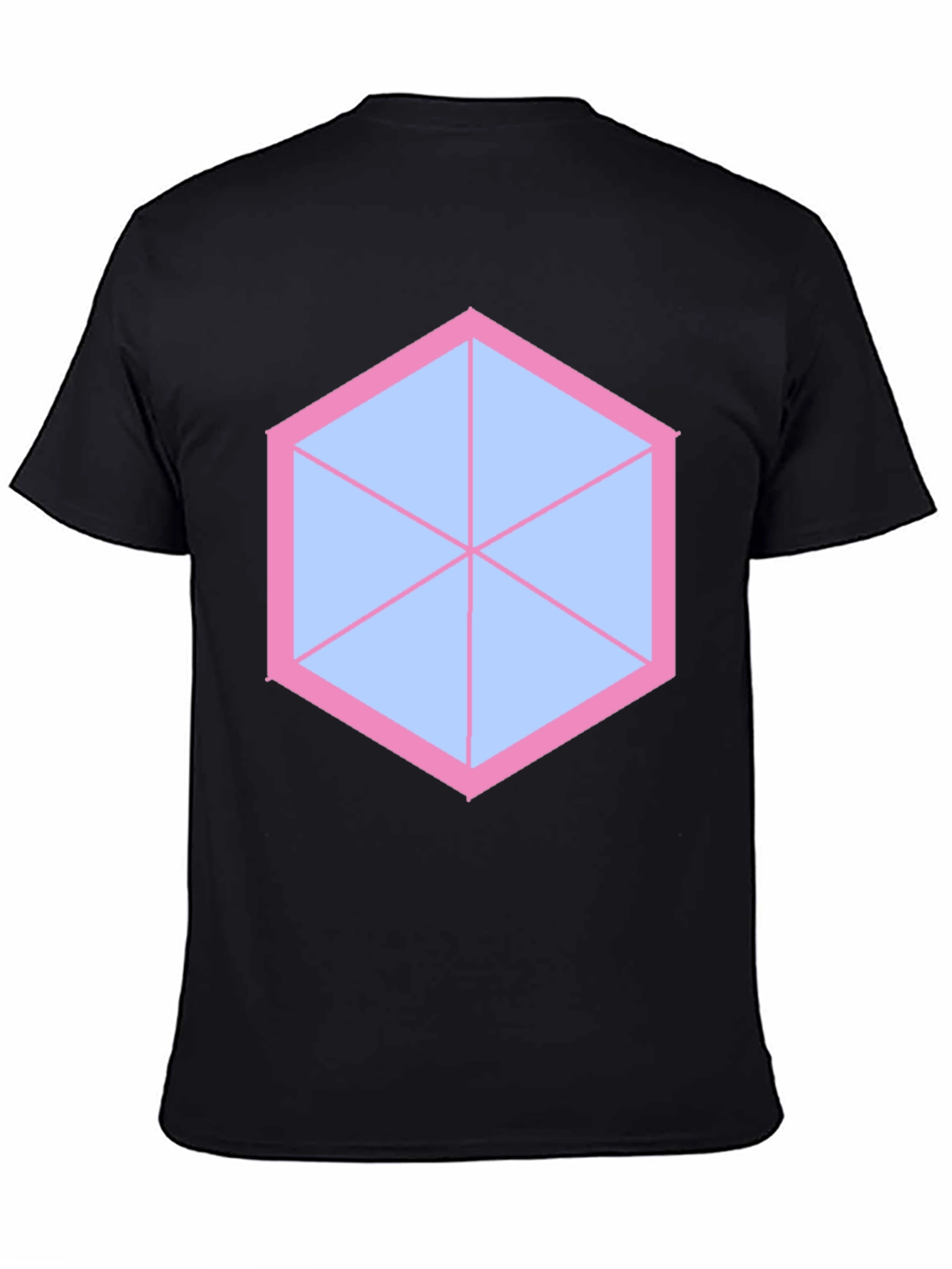 Geometric Graphic Tee - Modern Hexagon Design