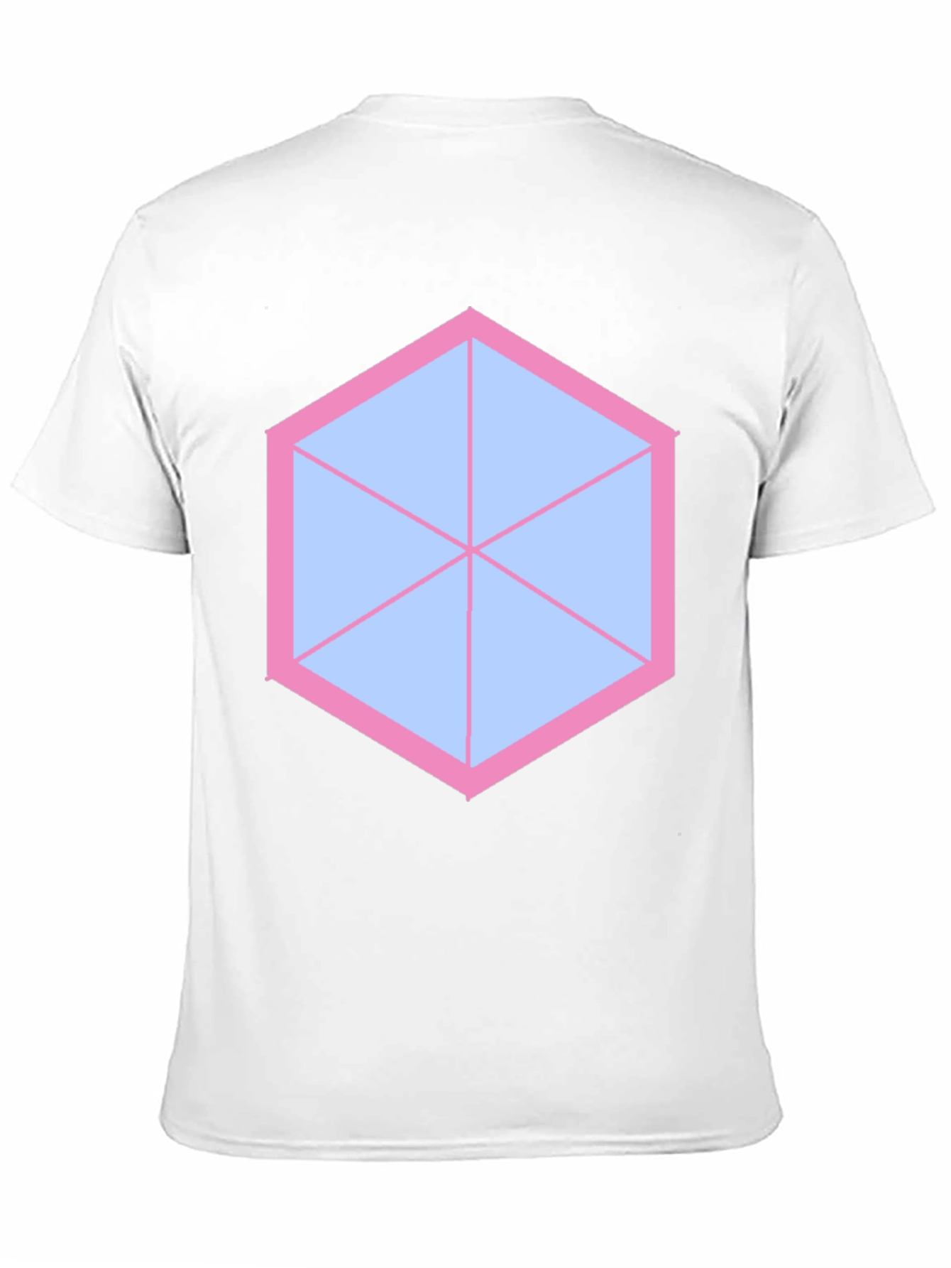 Geometric Graphic Tee - Modern Hexagon Design