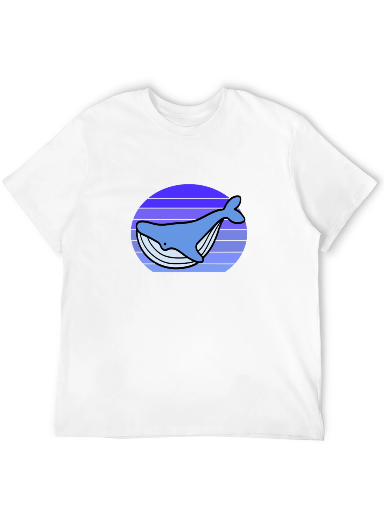 Whale Sunset Graphic Tee - Black Cotton T-Shirt