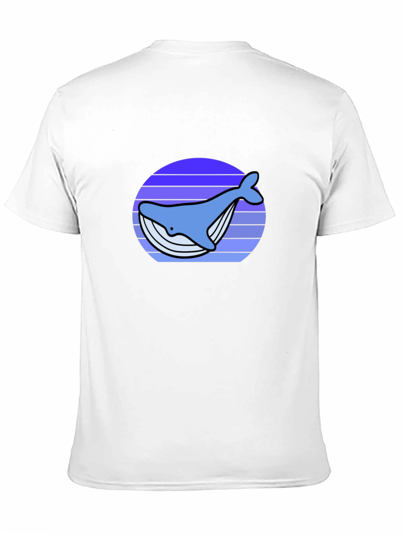 Whale Sunset Graphic Tee - Black Cotton T-Shirt