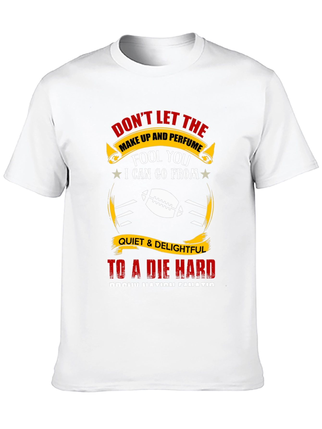 Funny Football Fanatic Graphic T-Shirt