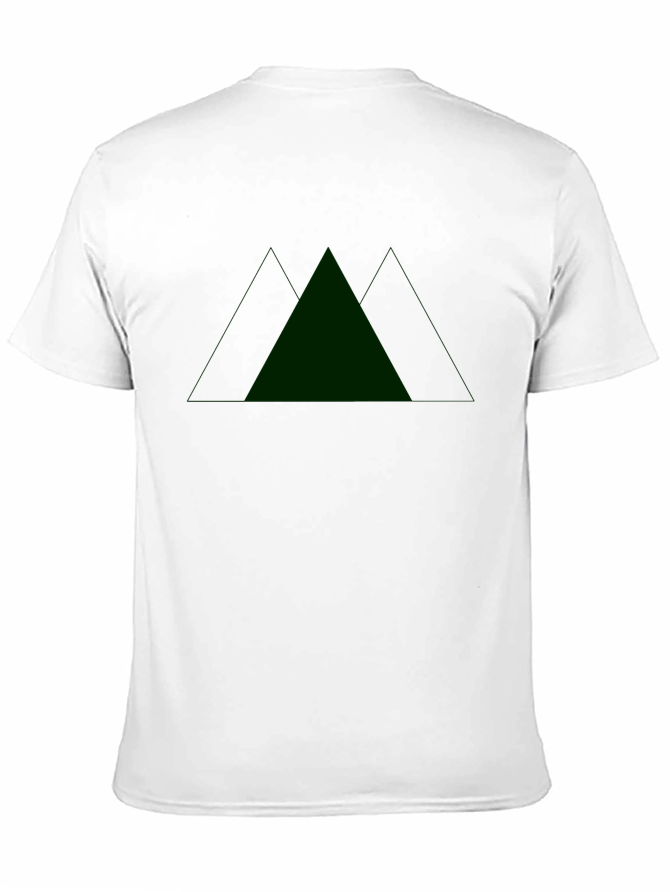 Black T-Shirt with Green Mountain Design