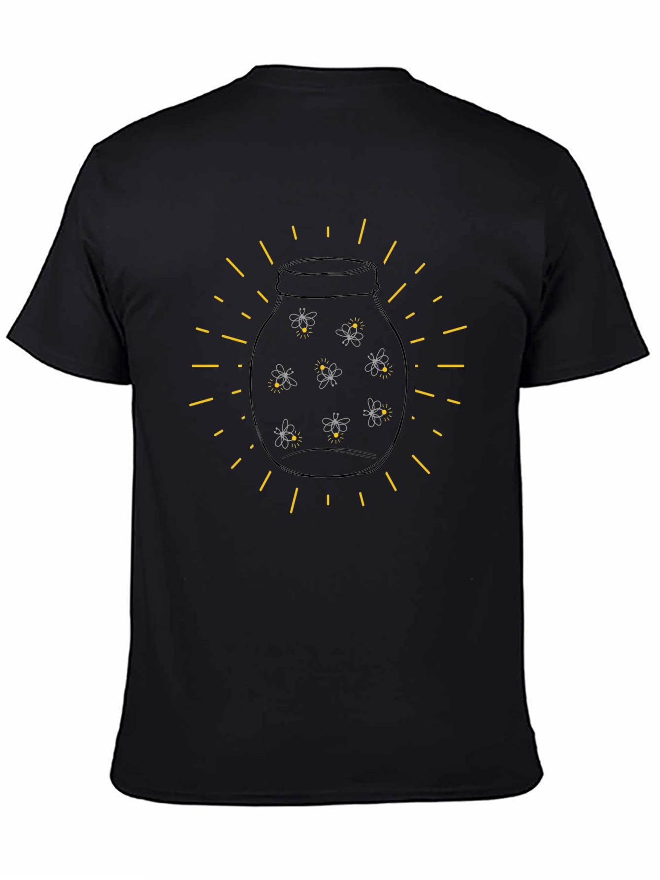Firefly Jar Graphic Tee - Soft Black Cotton Shirt
