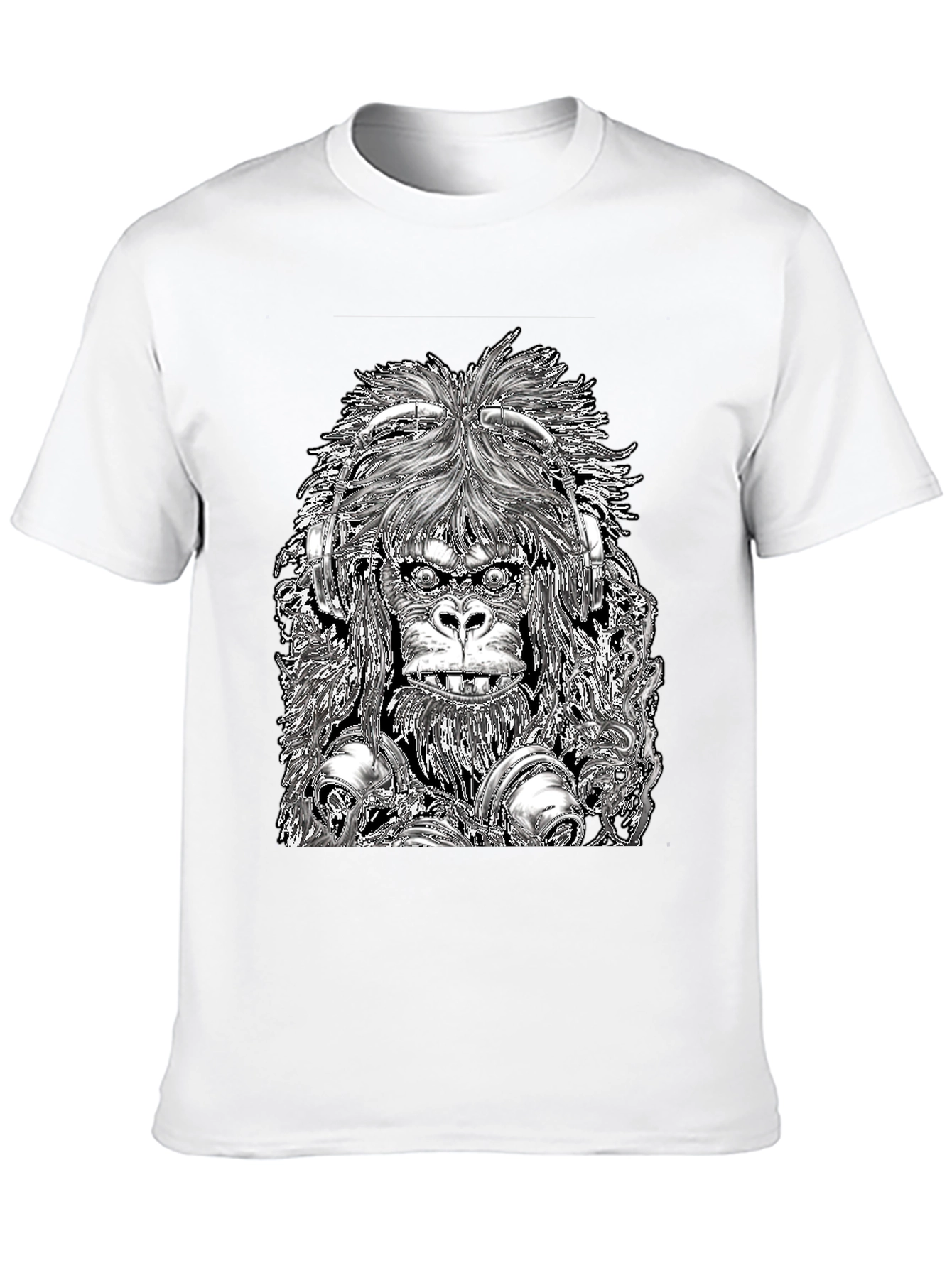 DJ Gorilla Graphic Tee - Black Cotton Blend