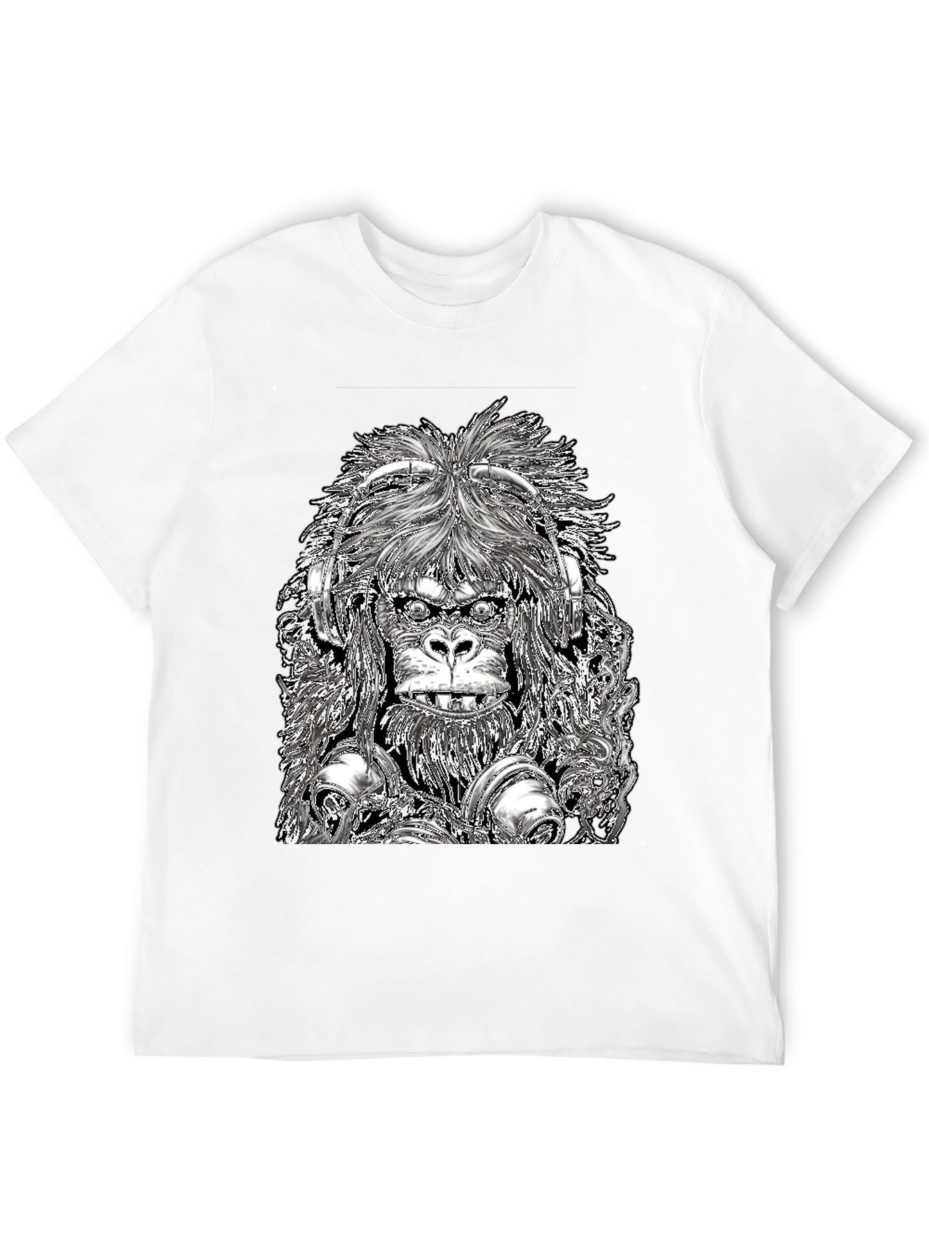 DJ Gorilla Graphic Tee - Black Cotton Blend