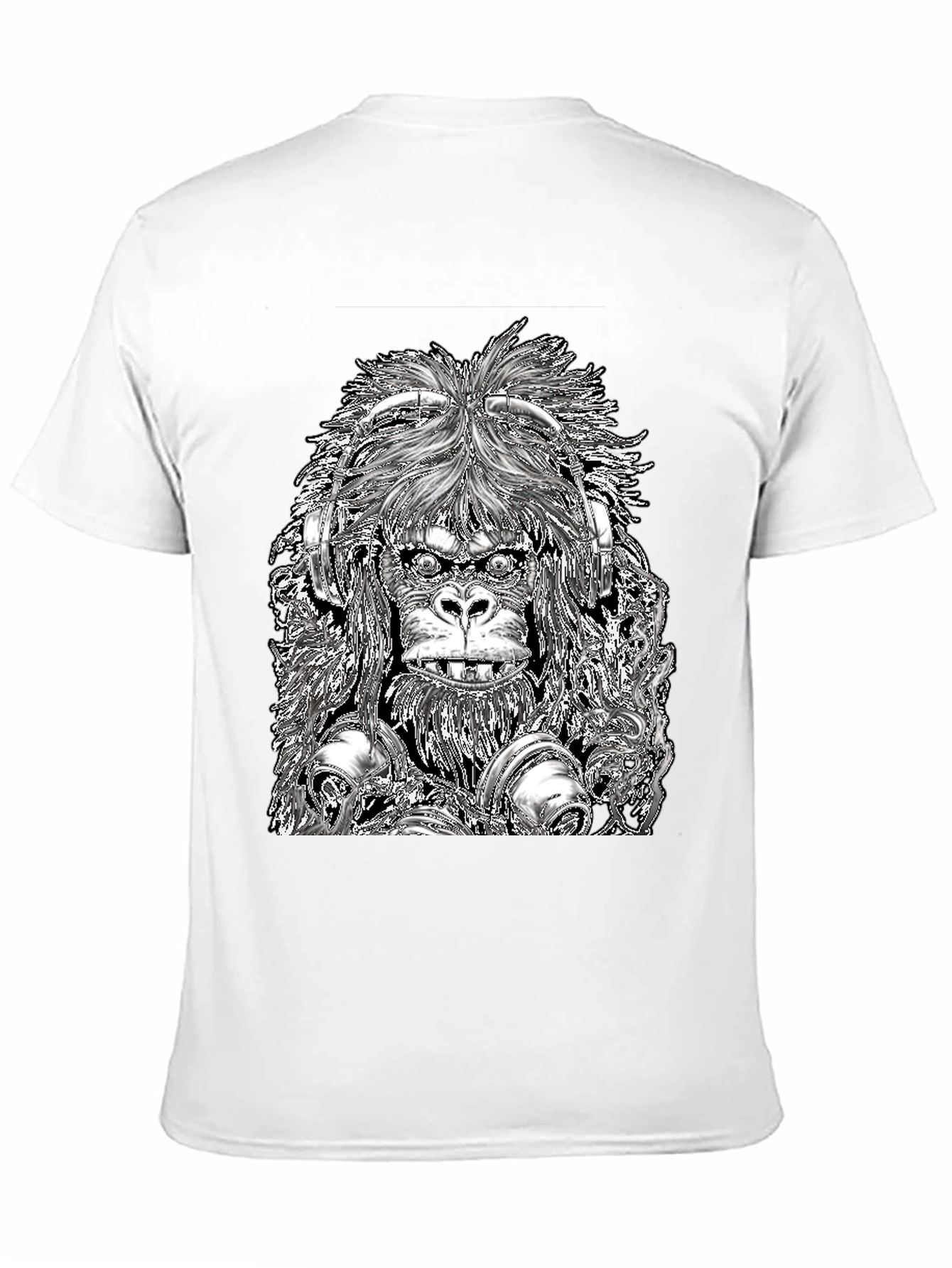 DJ Gorilla Graphic Tee - Black Cotton Blend