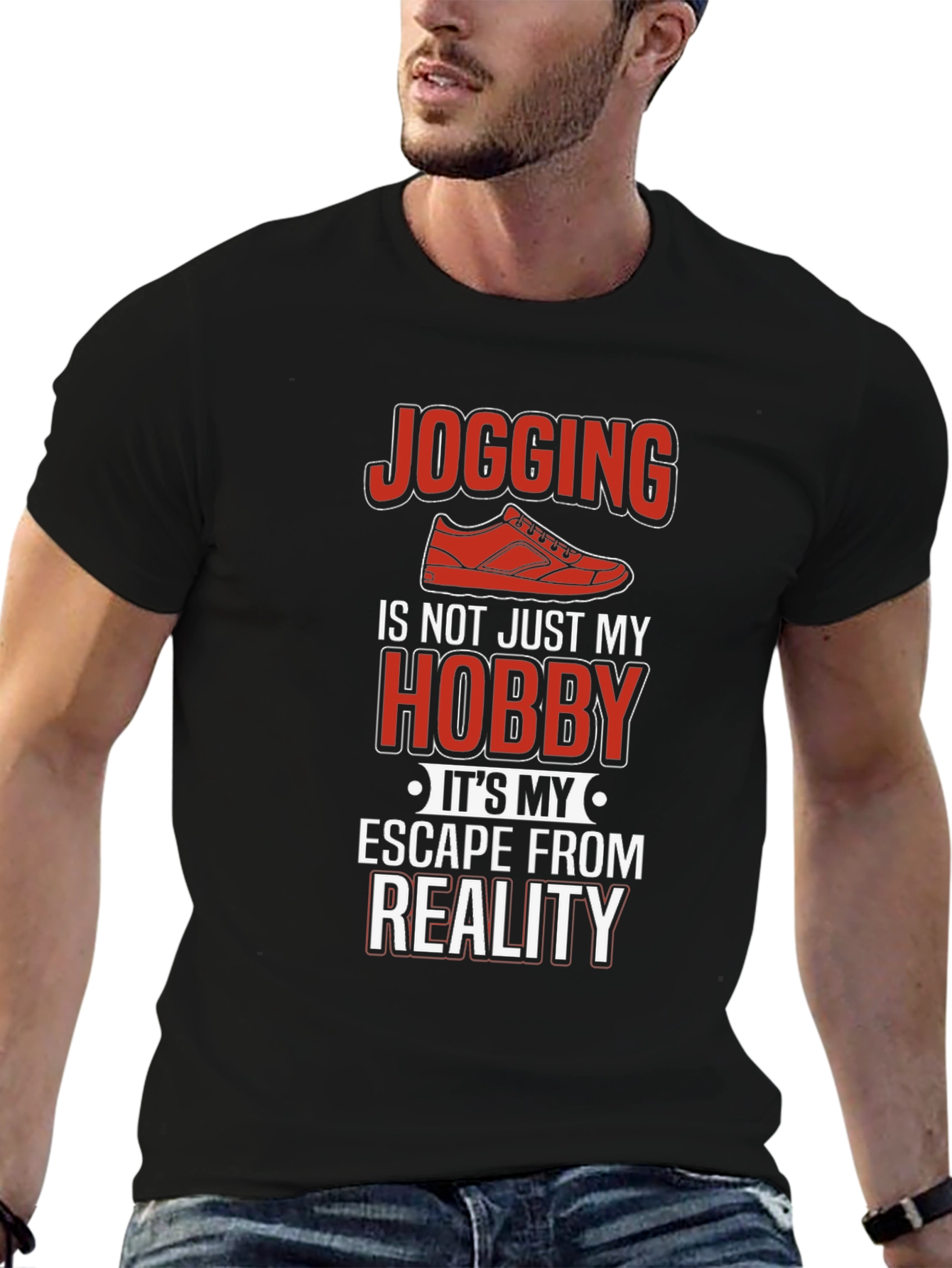 Jogging Hobby Graphic Tee - Escape From Reality T-Shirt