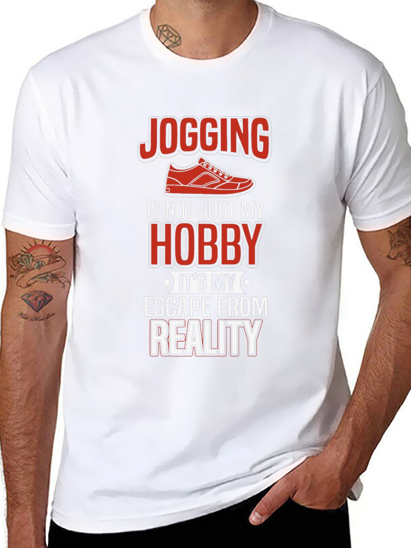 Jogging Hobby Graphic Tee - Escape From Reality T-Shirt