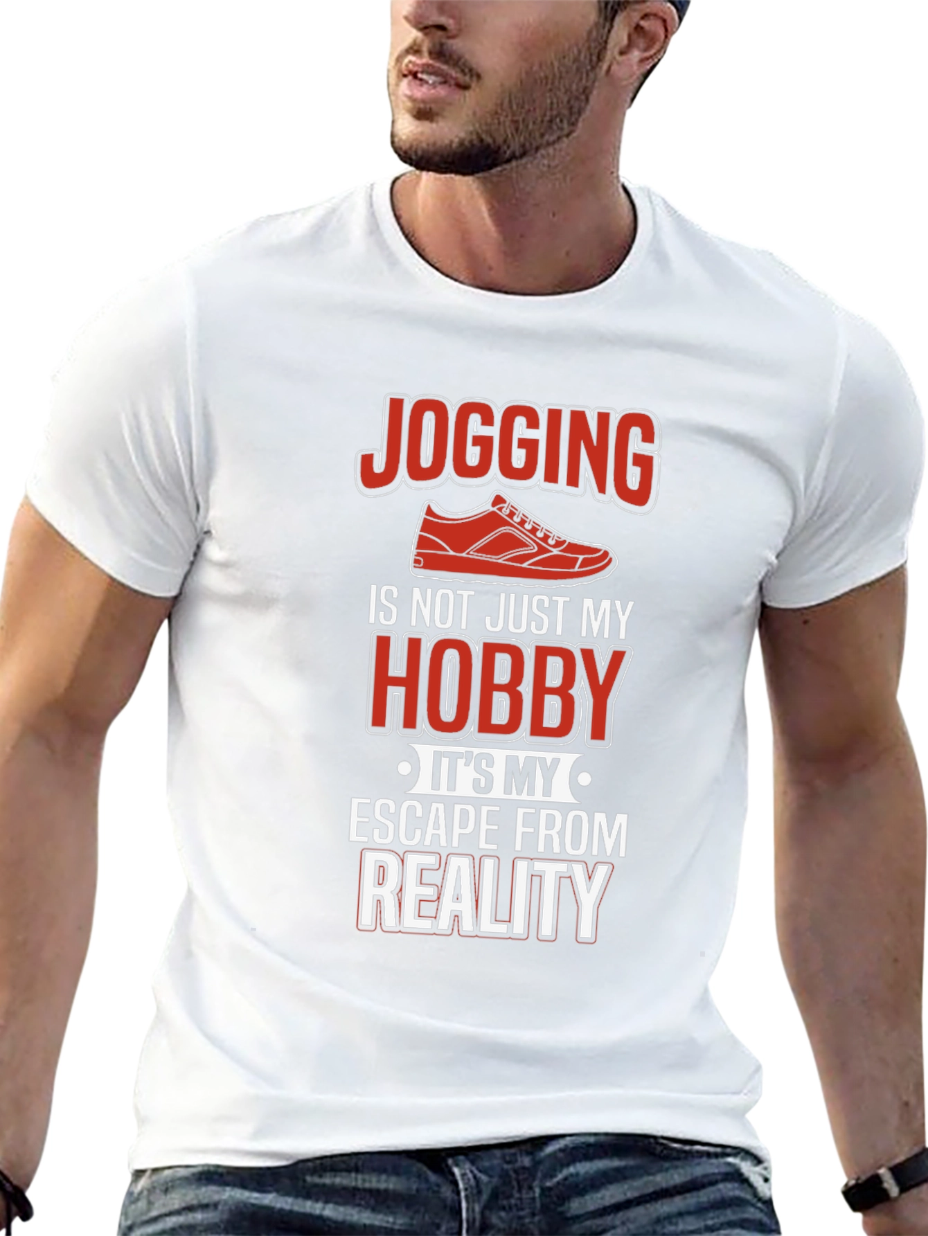 Jogging Hobby Graphic Tee - Escape From Reality T-Shirt