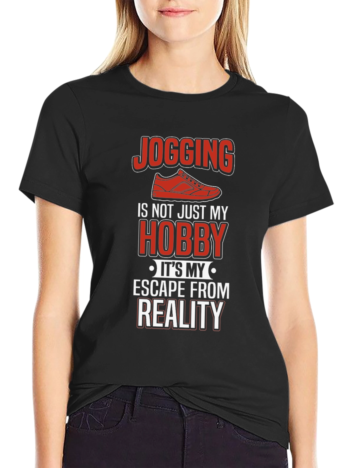 Jogging Hobby Graphic Tee - Escape From Reality T-Shirt