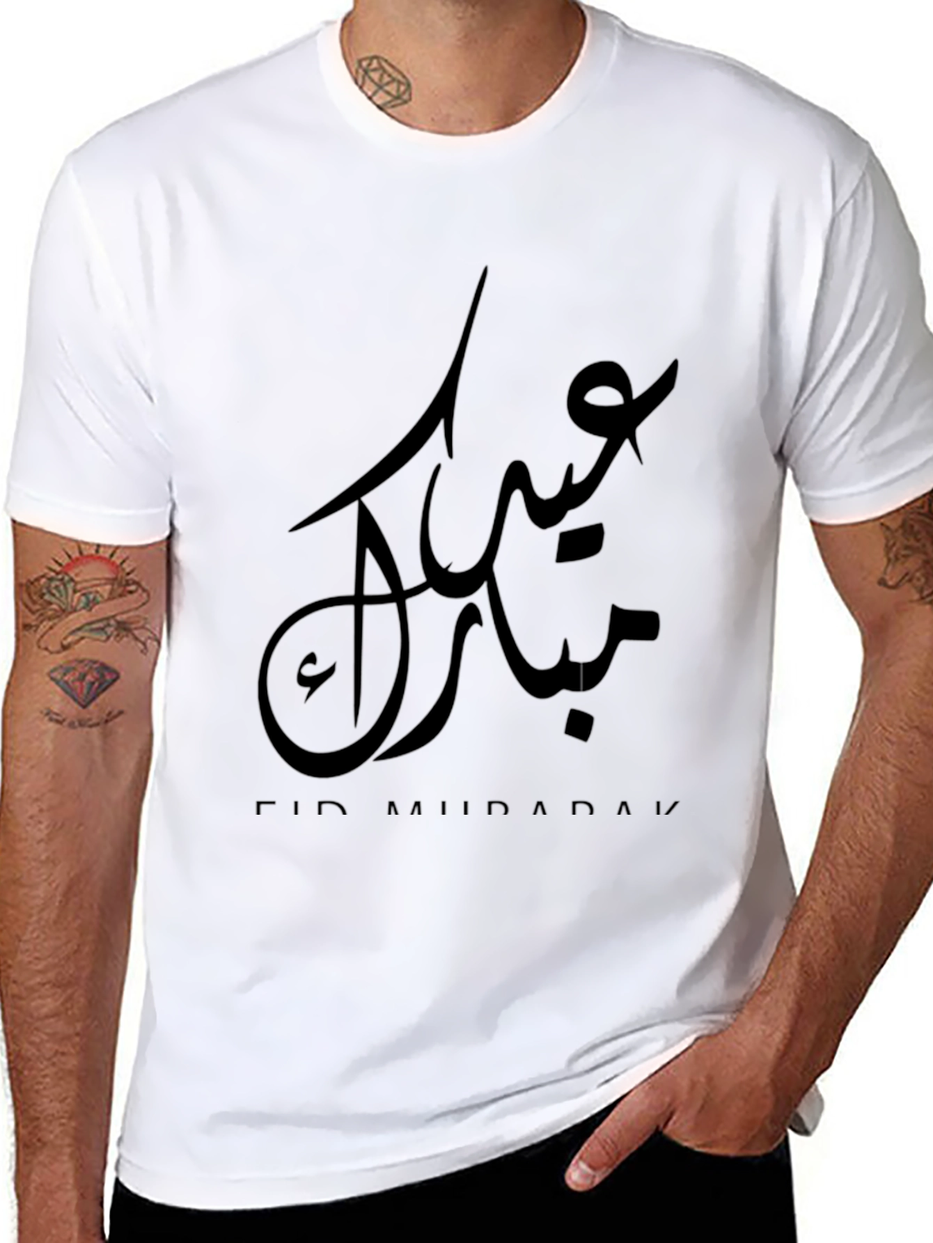 Eid Mubarak Black T-Shirt