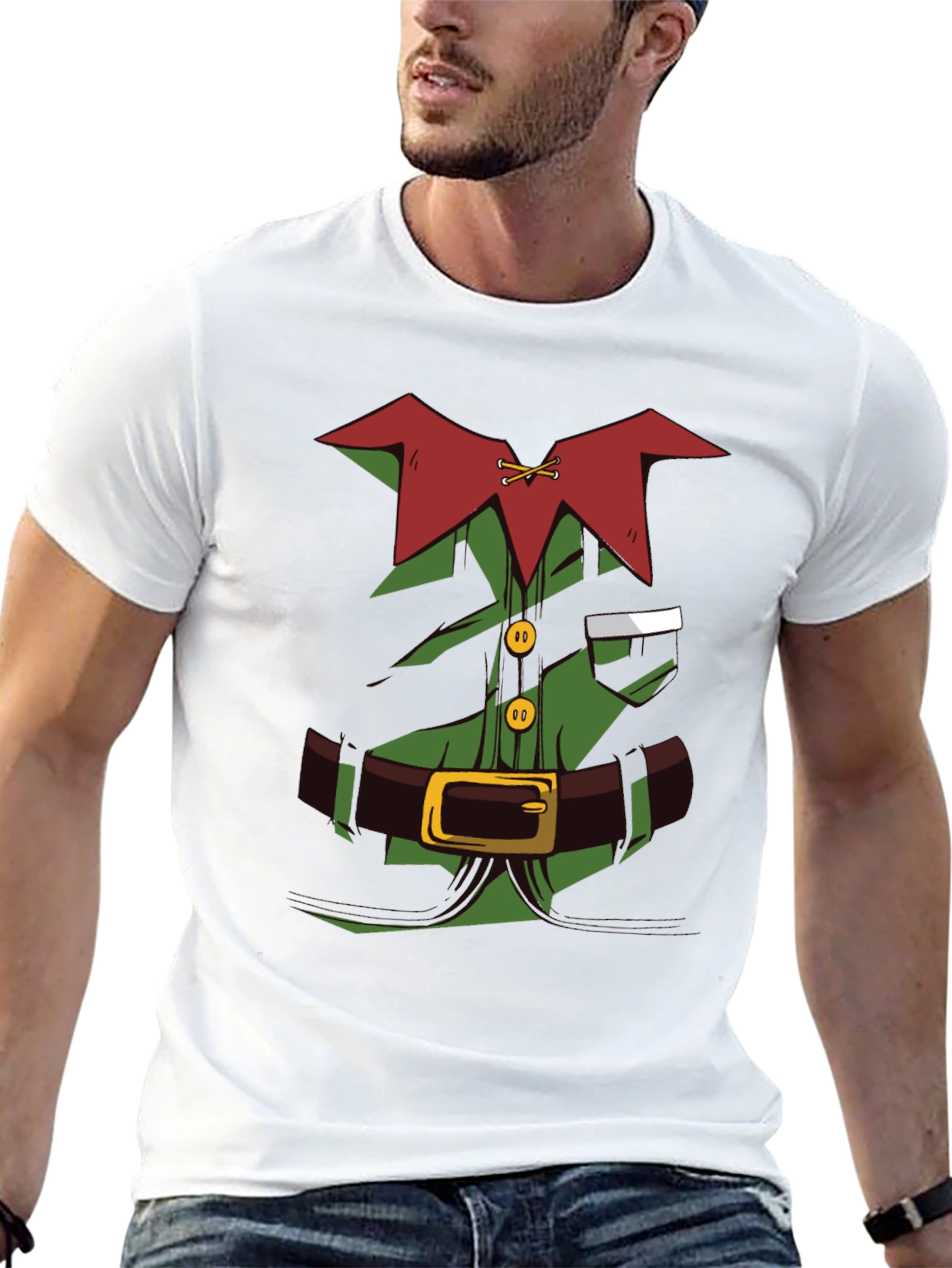 Elf Costume Graphic Tee - Holiday Fun