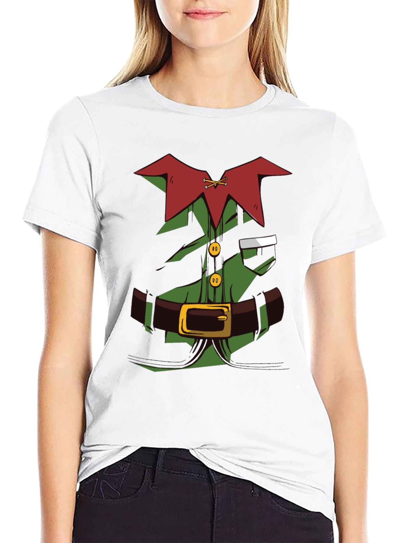 Elf Costume Graphic Tee - Holiday Fun